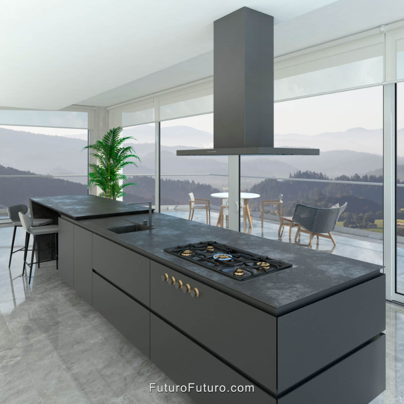 Futuro Viale 36 in. 940 CFM Island Mount Range Hood With Color Options