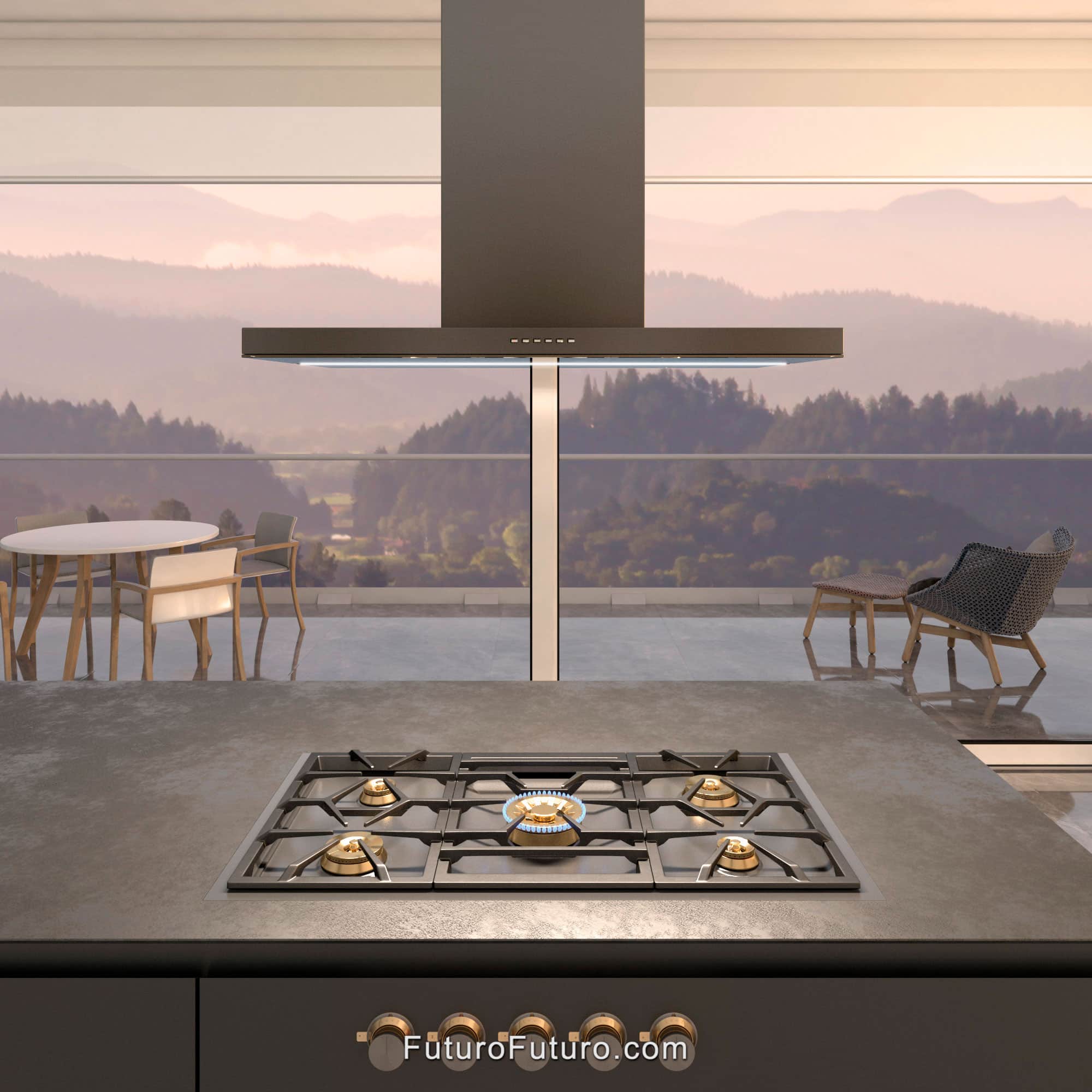 Futuro Viale 36 in. 940 CFM Island Mount Range Hood With Color Options