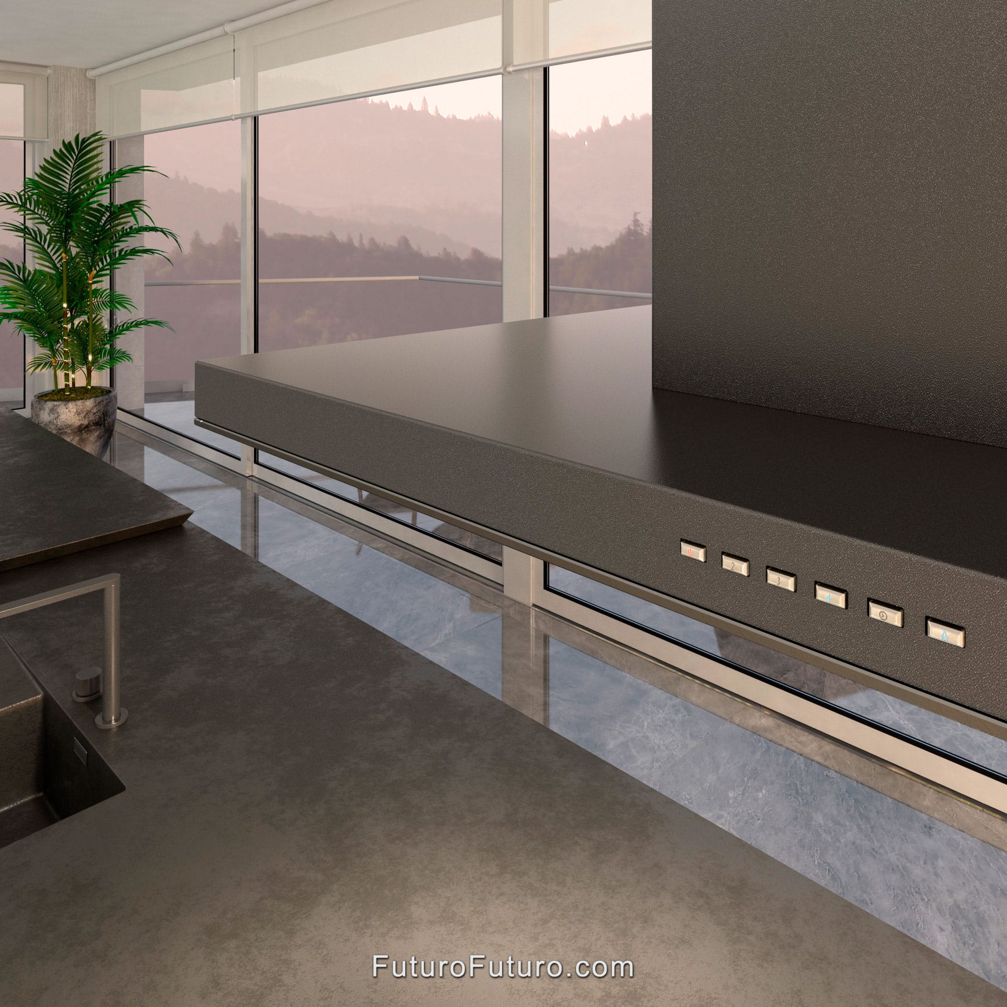 Futuro Viale 36 in. 940 CFM Island Mount Range Hood With Color Options