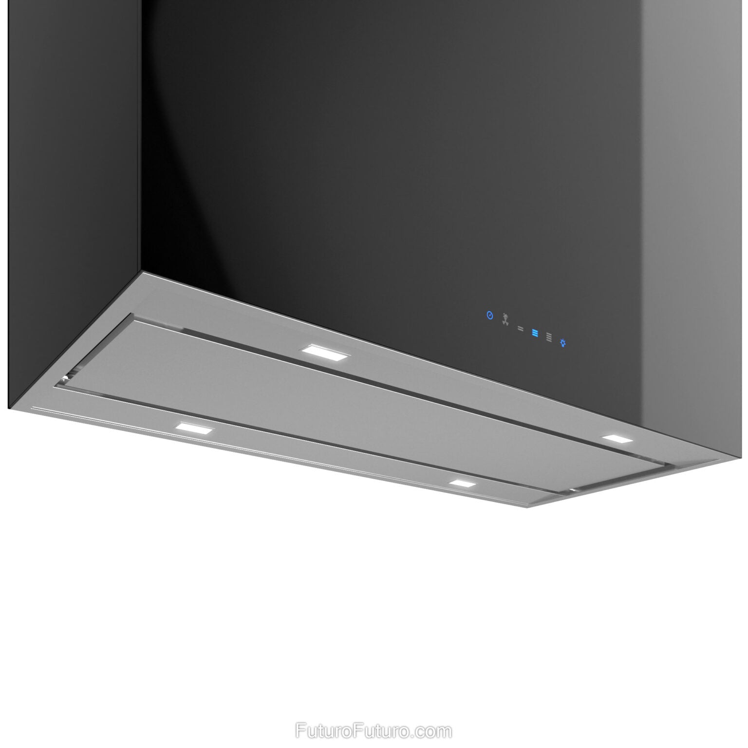 Futuro Lombardy 36 in. 940 CFM Black Island Mount Range Hood | IS36LOMBARDY-BLK