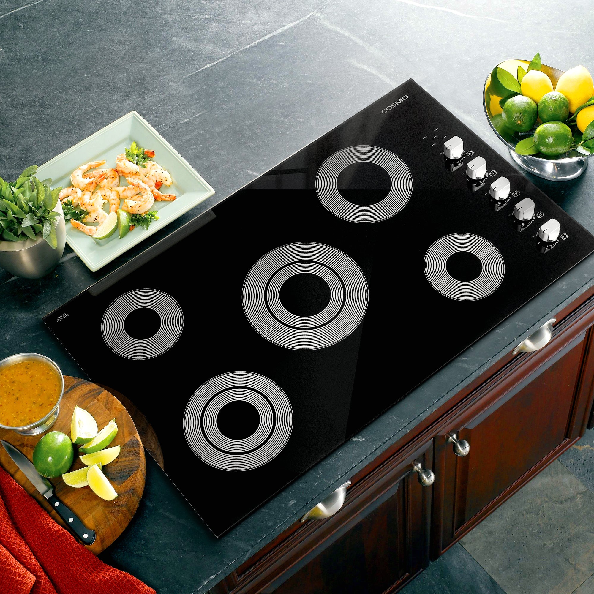 Cosmo 36 in. 5-Burner Ceramic Glass Electric Cooktop | COS-365ECC