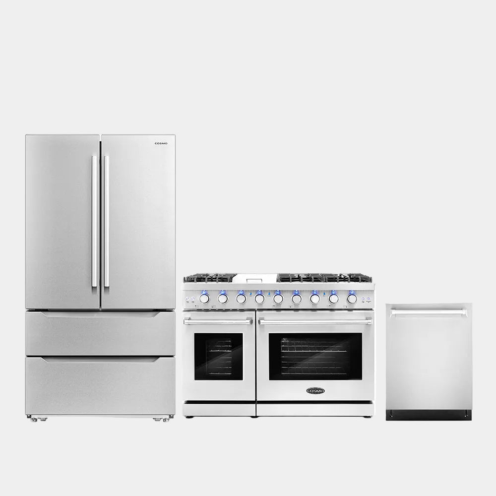 Cosmo Package - 48 in. Gas Range, Dishwasher and Refrigerator | COS-3PKG-103