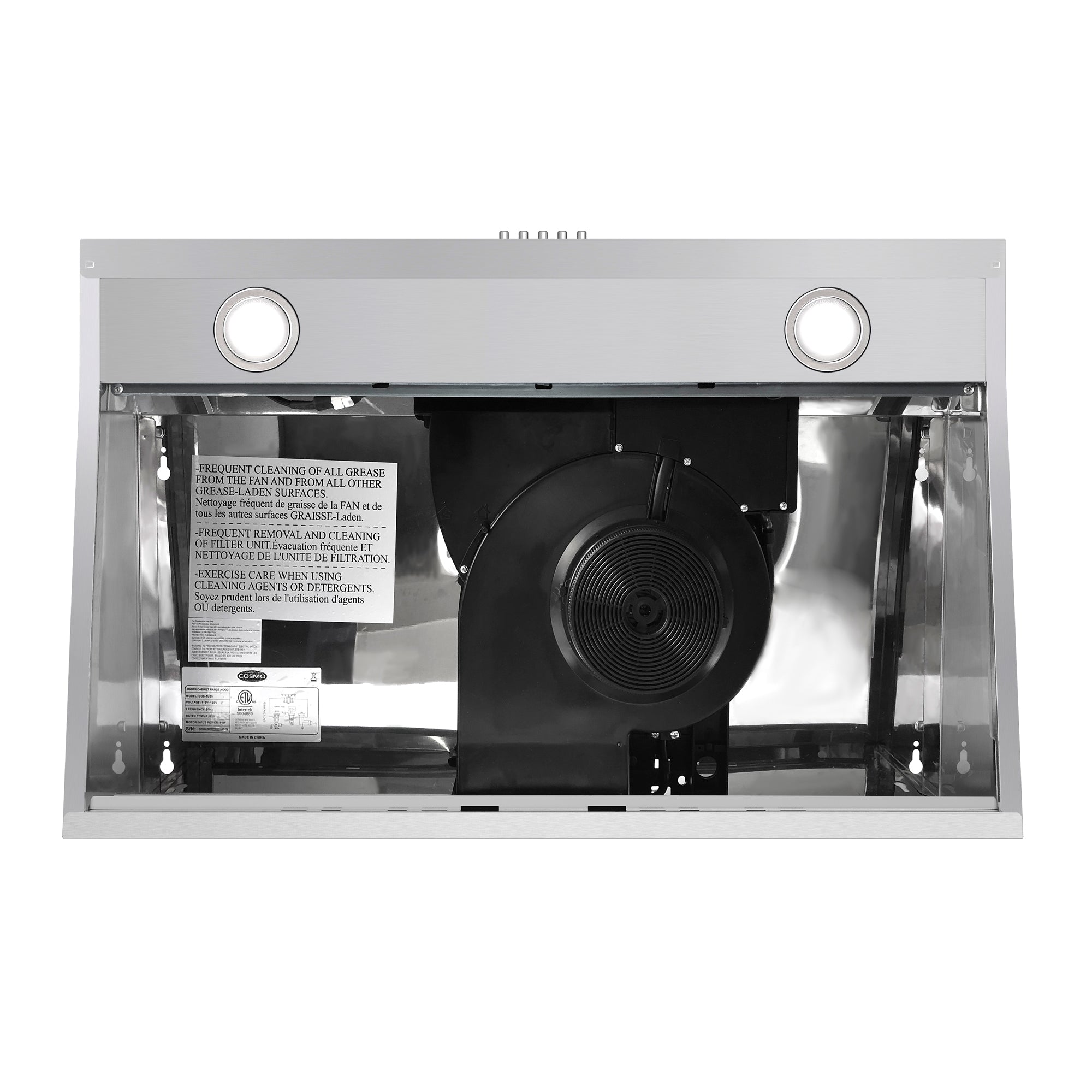 Cosmo Delta 30 in. Stainless Steel Under-Cabinet Range Hood | COS-5U30