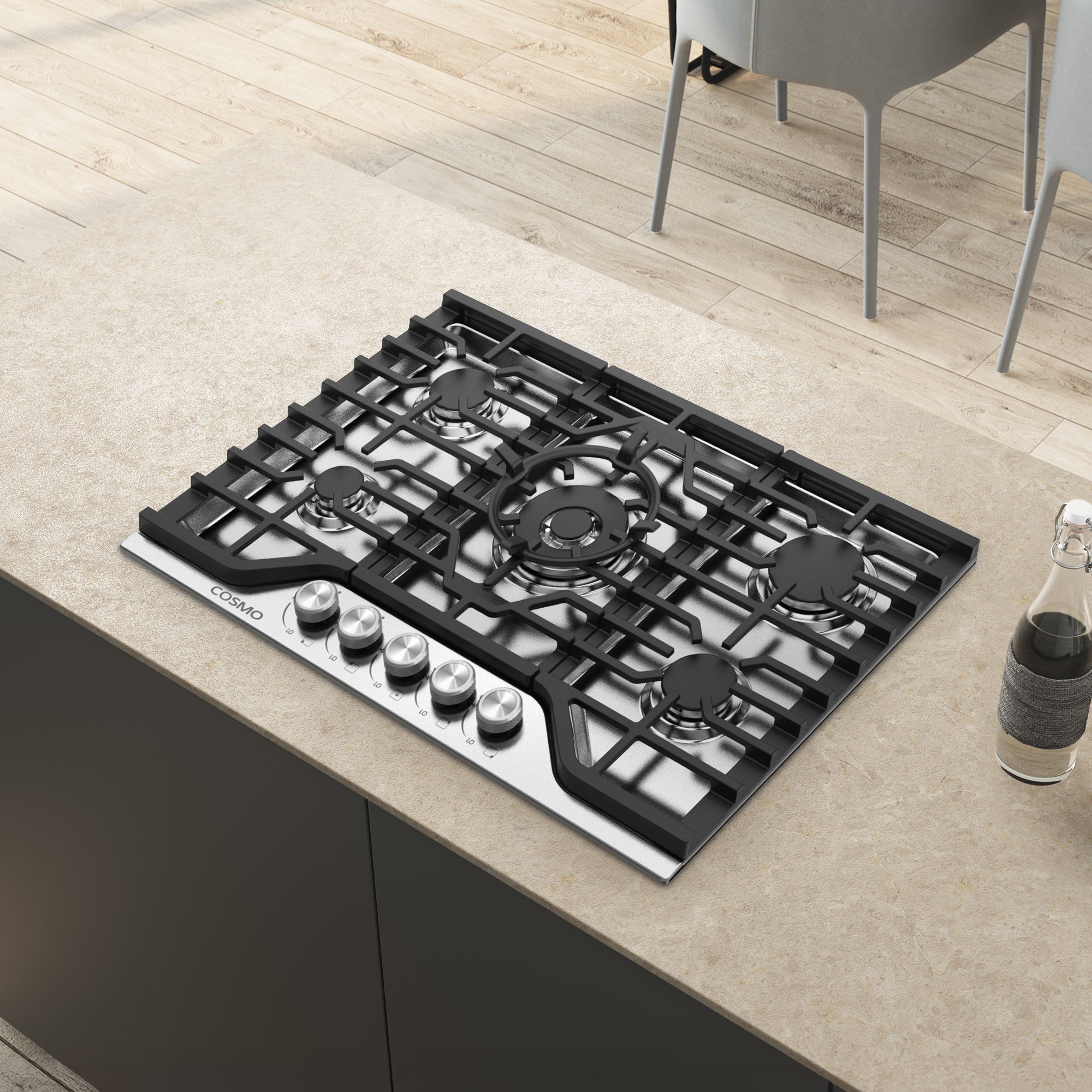 Cosmo Vista 30 in. 5-Burner Stainless Steel Gas Cooktop | COS-CTGV305SS