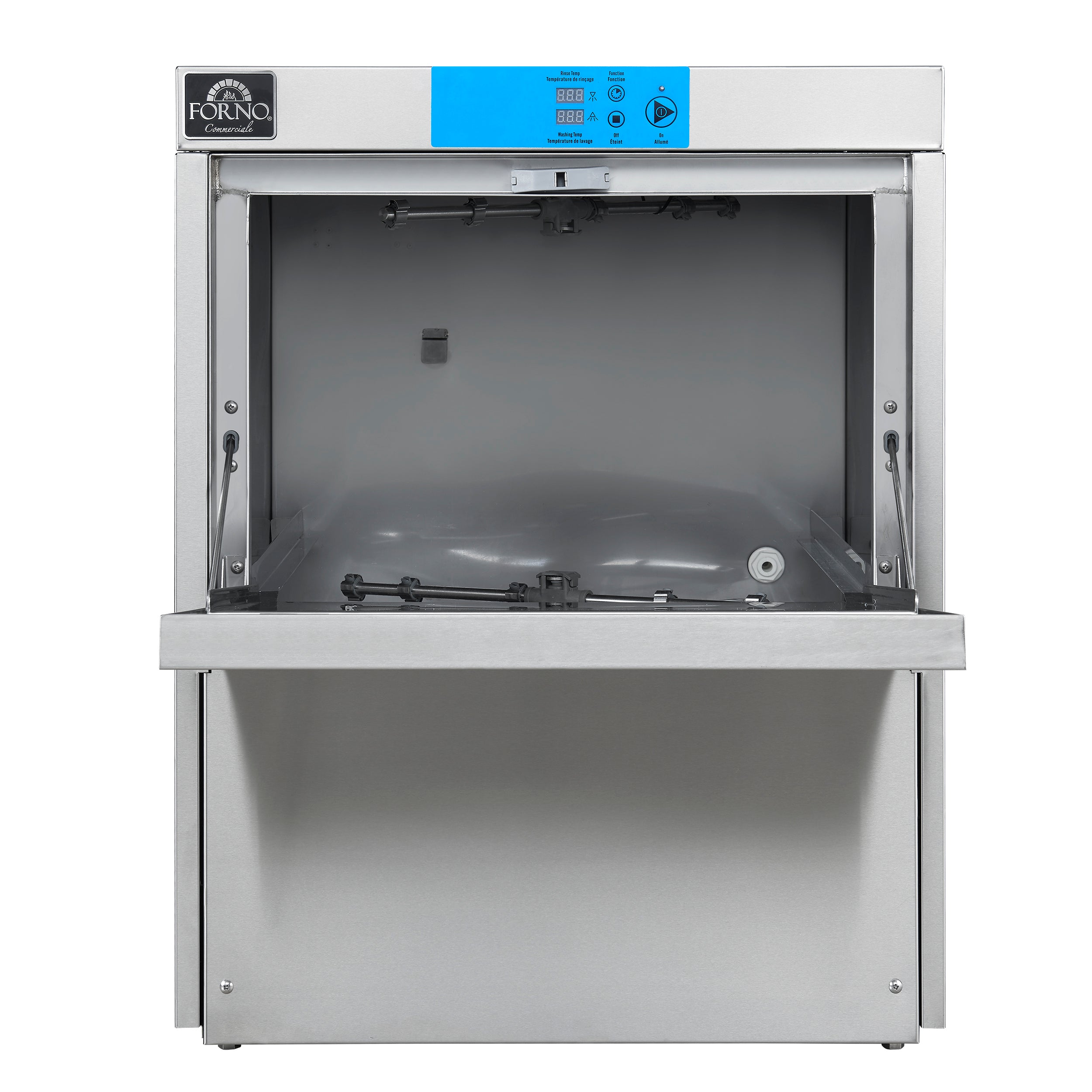 Forno Commercial 25 in. Stainless Steel Under-Counter Dishwasher with 23L Tank Capacity, 3 Wash Cycles and High Sanitation Temperatures | FCMDW0024