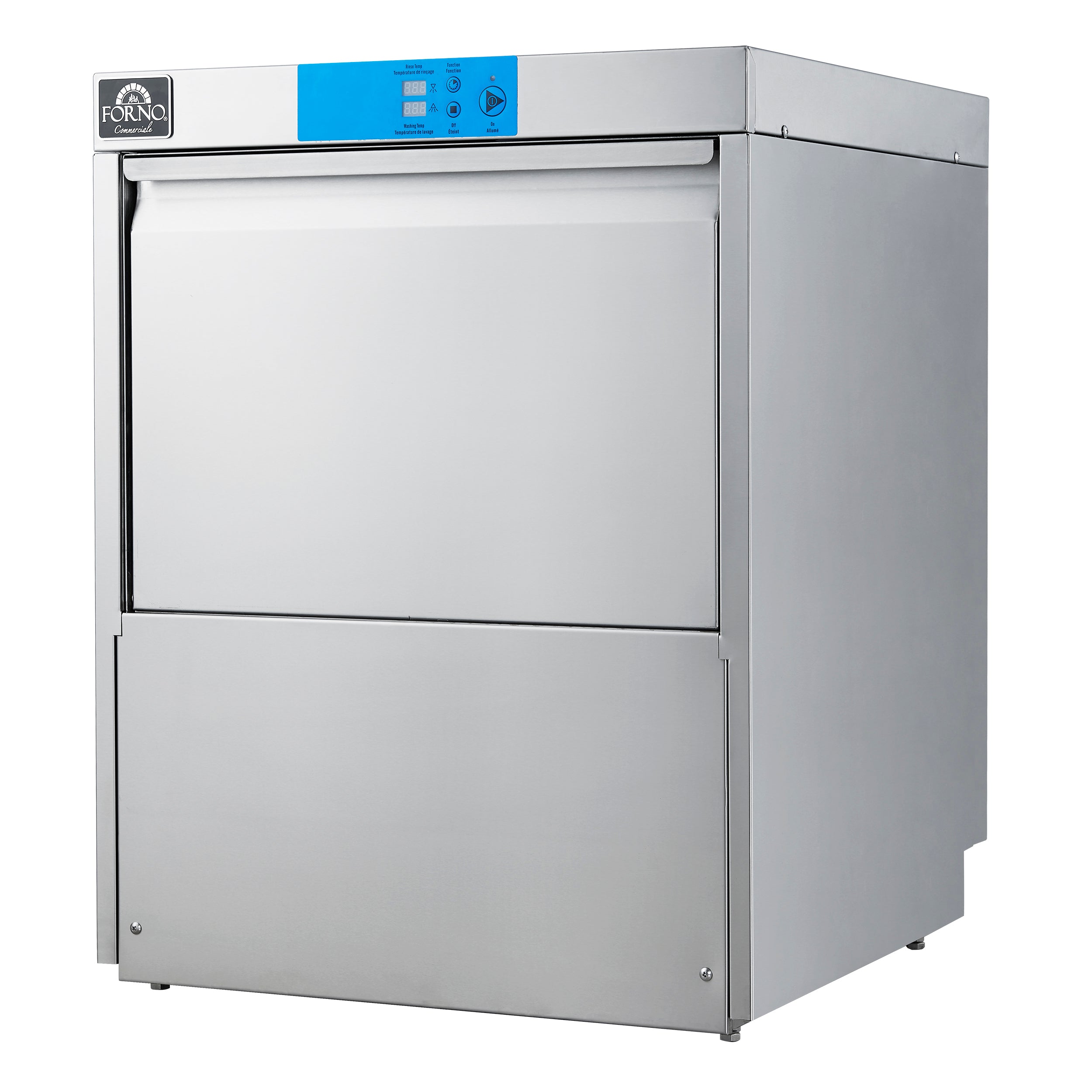 Forno Commercial 25 in. Stainless Steel Under-Counter Dishwasher with 23L Tank Capacity, 3 Wash Cycles and High Sanitation Temperatures | FCMDW0024