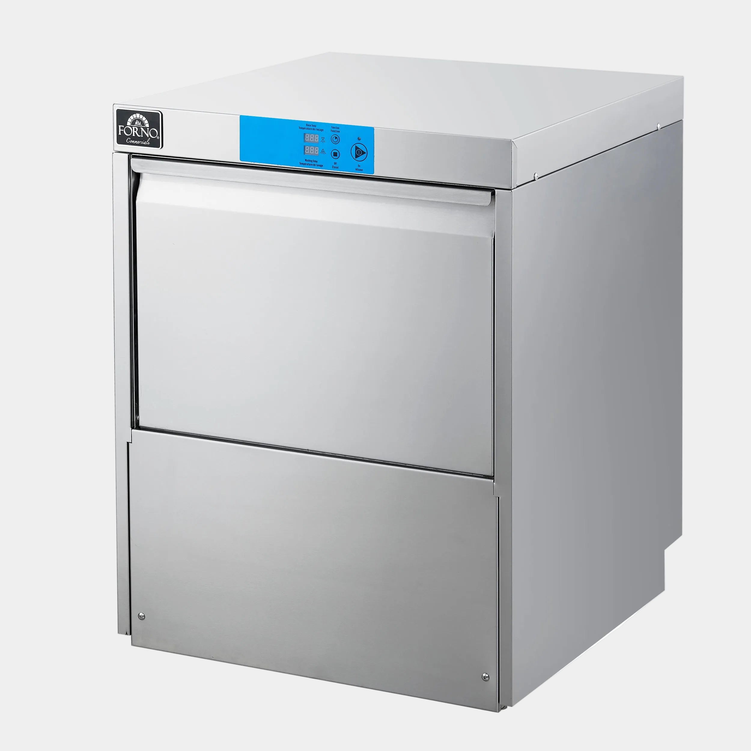 Forno Commercial 25 in. Stainless Steel Under-Counter Dishwasher with 23L Tank Capacity, 3 Wash Cycles and High Sanitation Temperatures | FCMDW0024