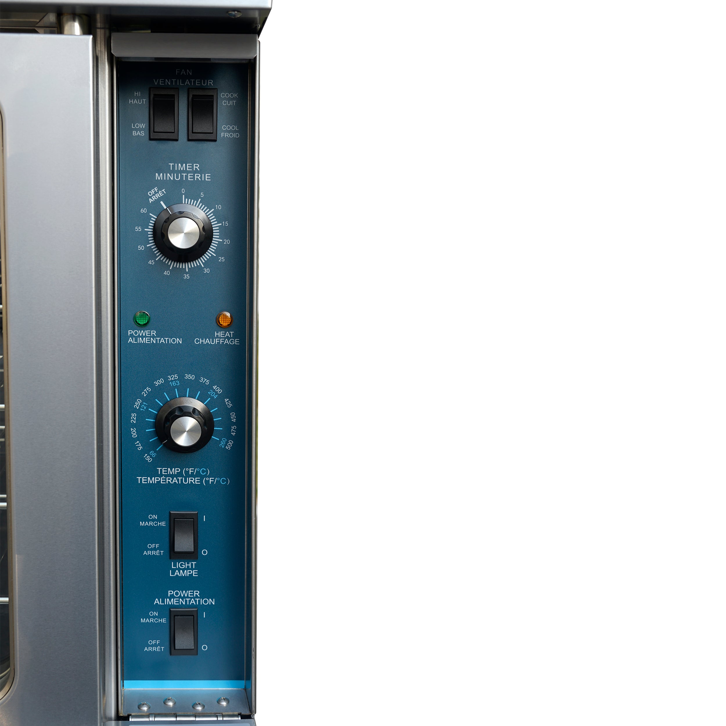 Forno Commerciale Convection Gas Oven, 3 burners 54,000 BTU, 150–500°F, stainless steel, NG/LP convertible