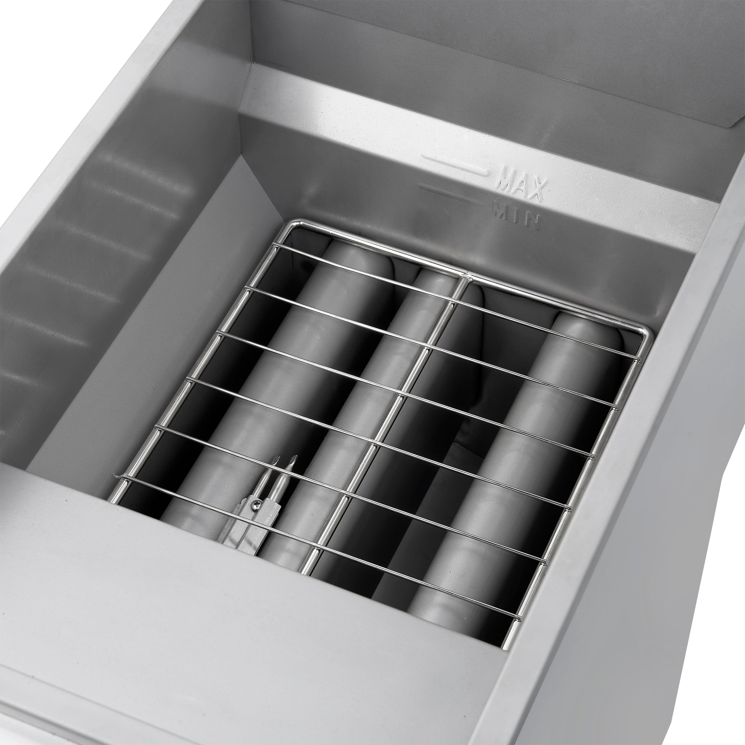 Forno Commerciale Propane Gas Deep Fryer, 4 Burners 120,000 BTU, 50 lbs Oil Capacity, Millivolt Control