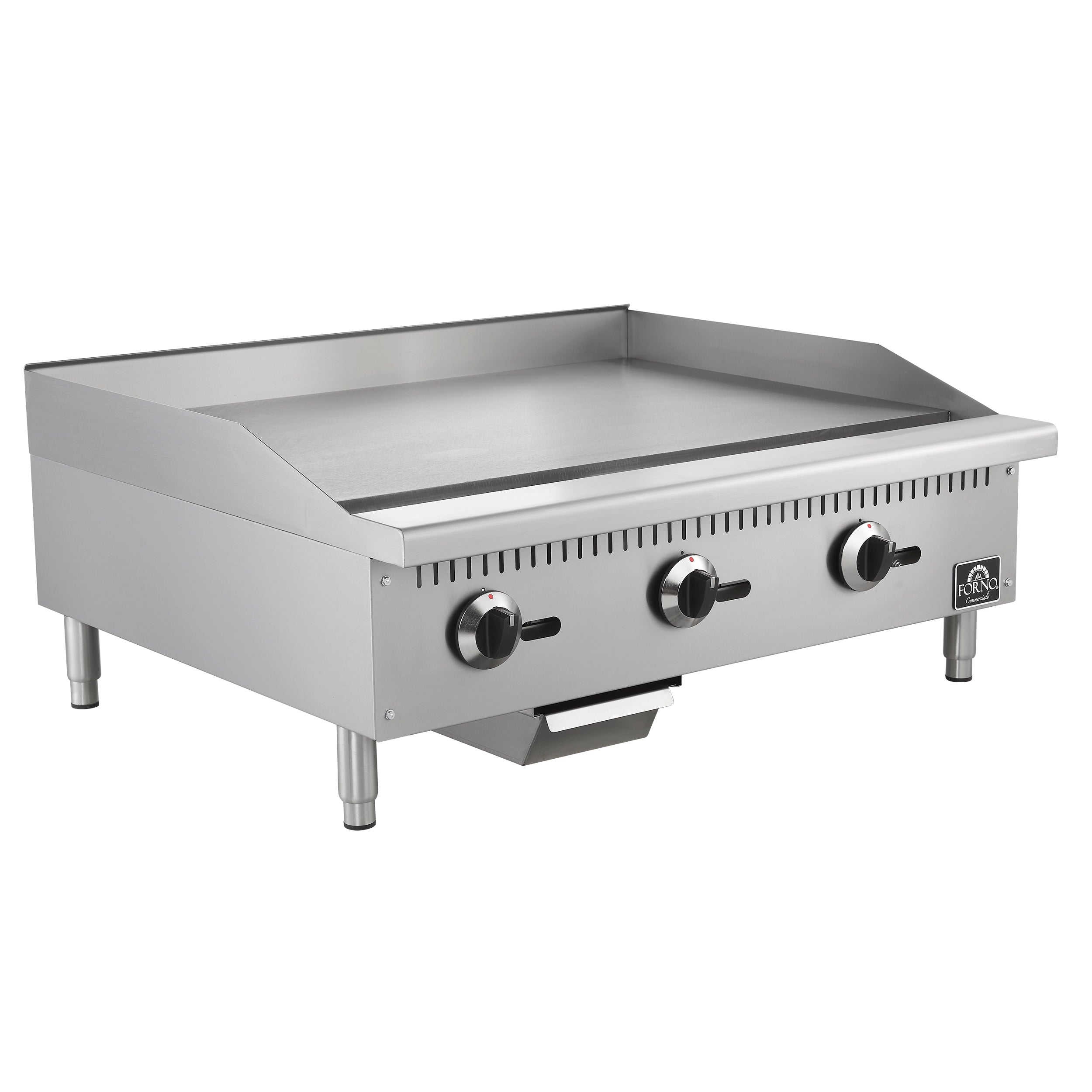 Forno Commerciale 36 Inch Gas Griddle, 3 Burners