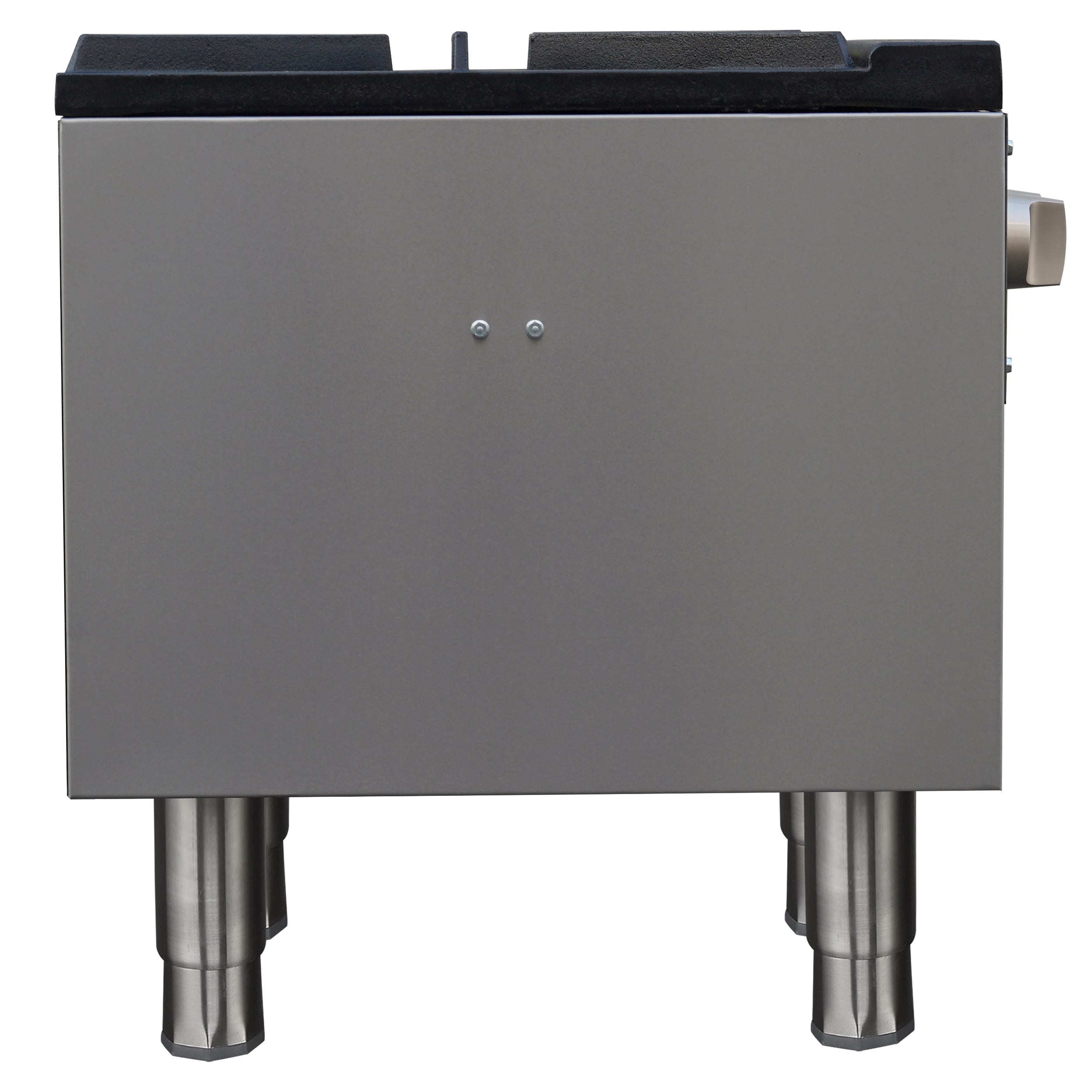 Forno Commerciale gas stock pot range, 1 powerful 3-ring burner, 80,000 BTU, durable stainless steel, heavy-duty cast iron grate