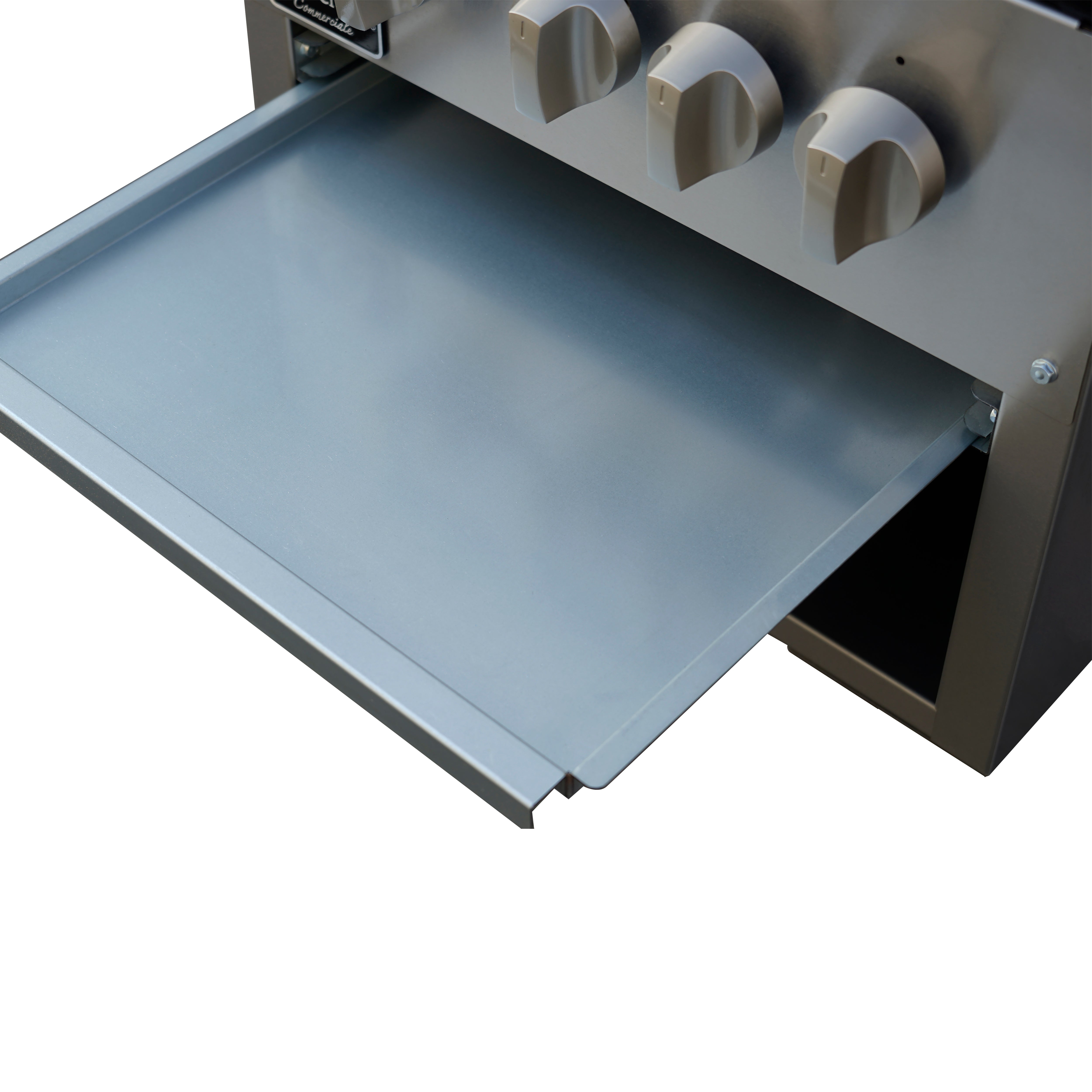 Forno Commerciale gas stock pot range, 2 powerful 3-ring burners, 160,000 BTU, durable stainless steel, heavy-duty cast iron grates