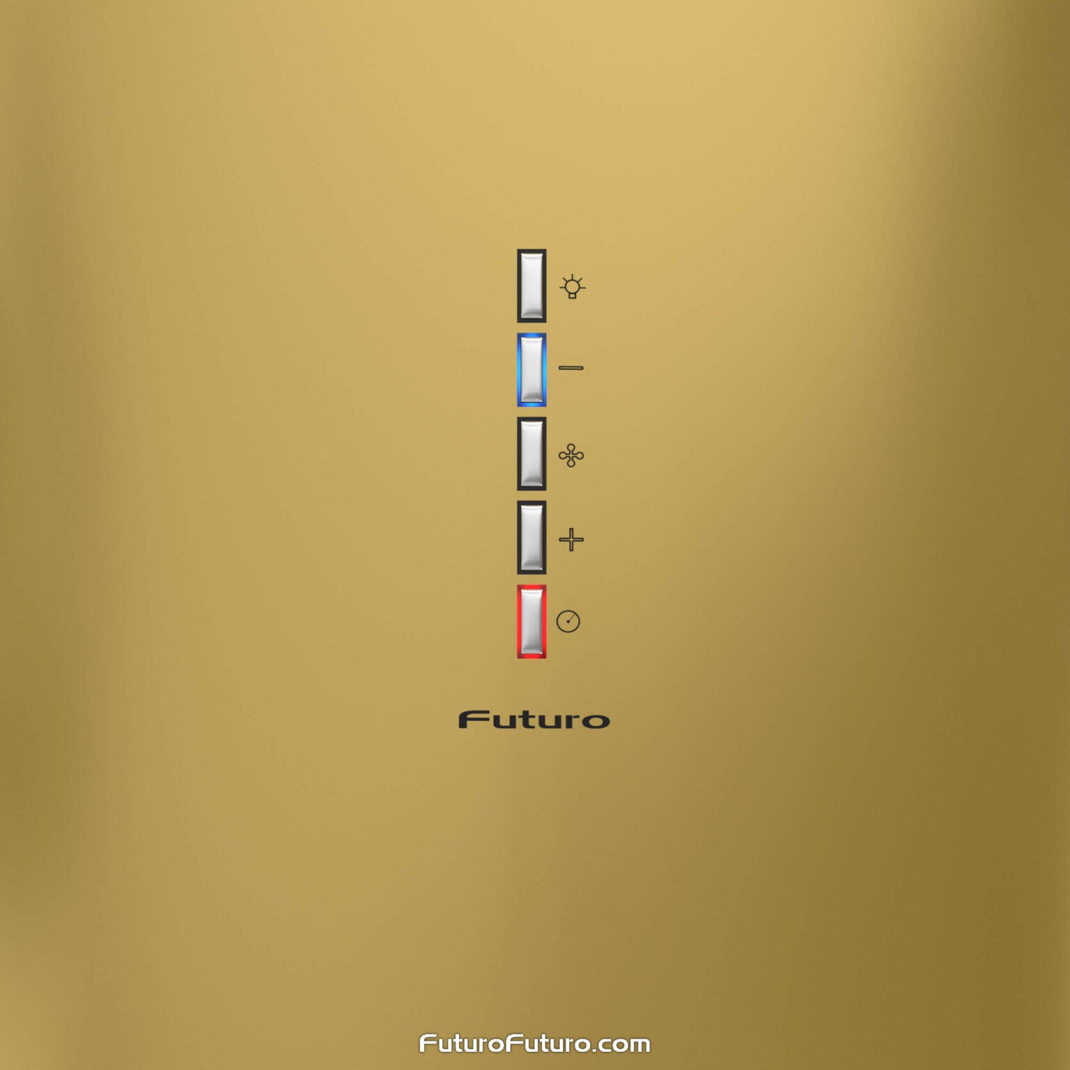 Futuro Jupiter 14 in. 940 CFM Gold Island Mount Range Hood | IS14JUPITER-GLD