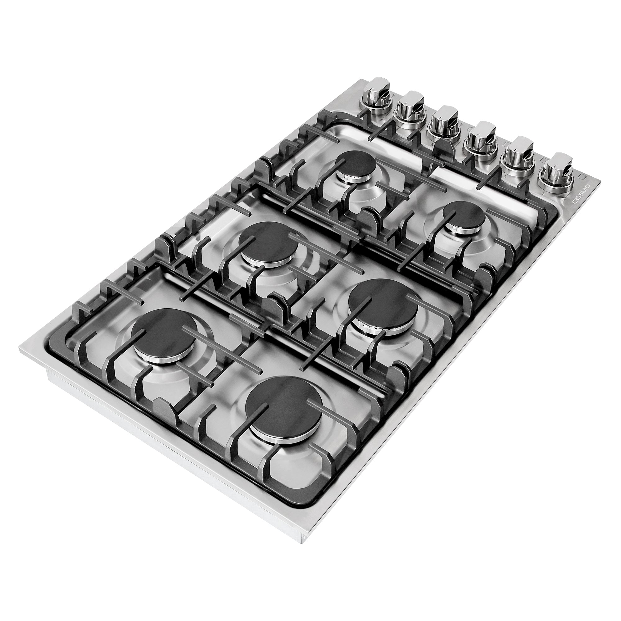 Cosmo 36 in. Stainless Steel Gas Cooktop with 6 Burners | COS-DIC366