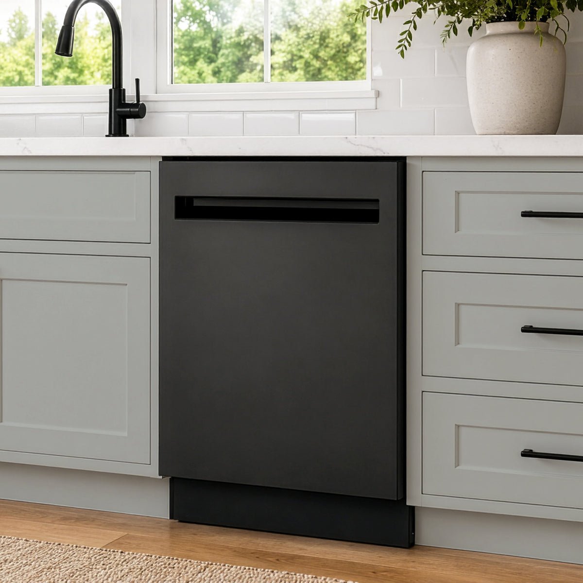Cosmo Icon 24 in. Top Control Tall Tub Built-in Black Dishwasher | COS-DWI240TTRBK