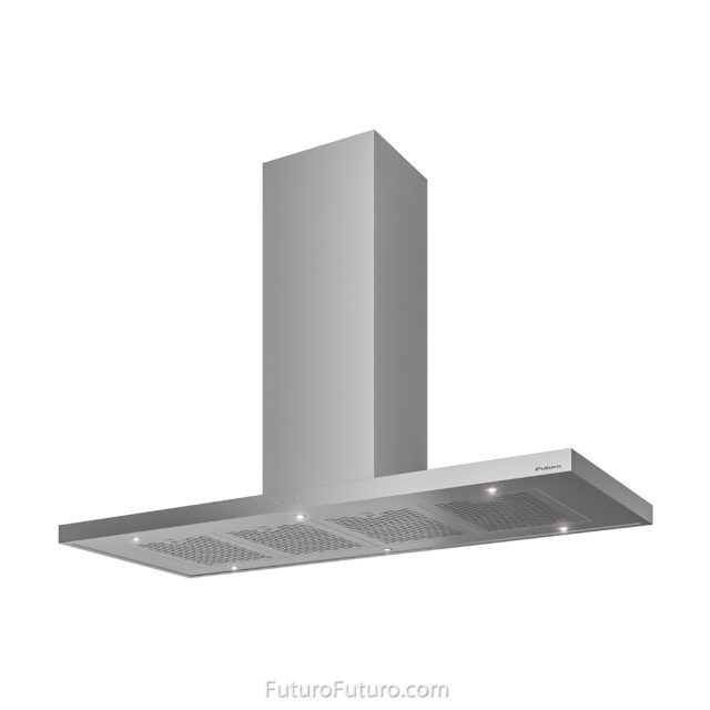 Futuro Silvana 60 in. 940 CFM Stainless Steel Island Mount Range Hood