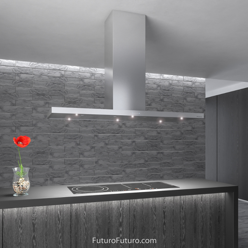 Futuro Silvana 60 in. 940 CFM Stainless Steel Island Mount Range Hood