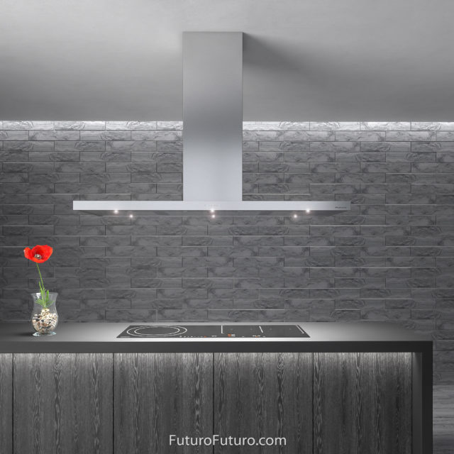 Futuro Silvana 60 in. 940 CFM Stainless Steel Island Mount Range Hood