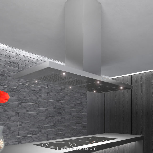 Futuro Silvana 60 in. 940 CFM Stainless Steel Island Mount Range Hood