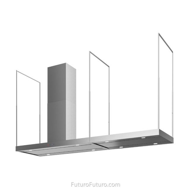 Futuro Europe Station 84 in. 940 CFM Stainless Steel Island Mount Range Hood