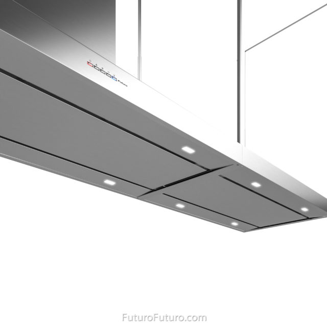 Futuro Europe Station 84 in. 940 CFM Stainless Steel Island Mount Range Hood