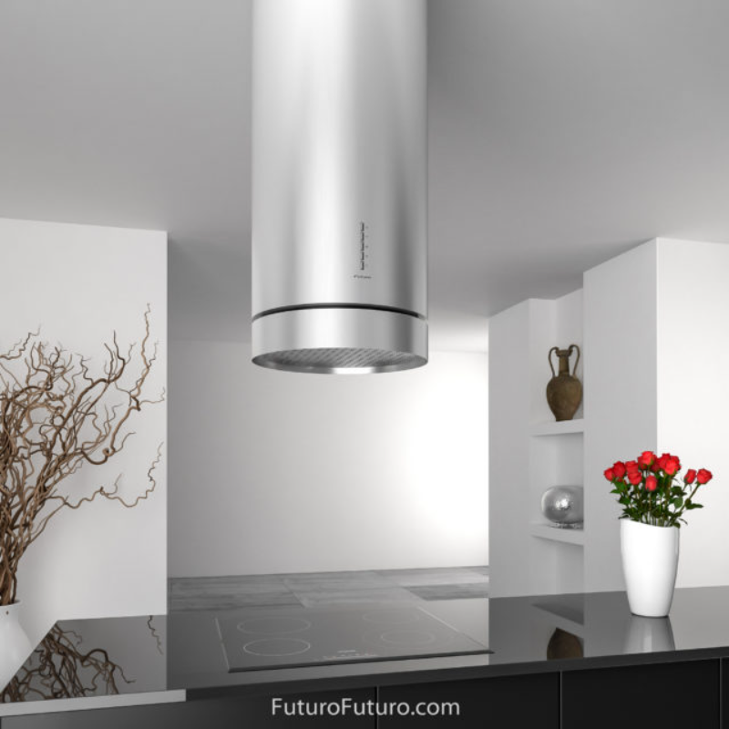 Futuro Jupiter 14 in. 940 CFM Stainless Steel Island Mount Range Hood With Color Options