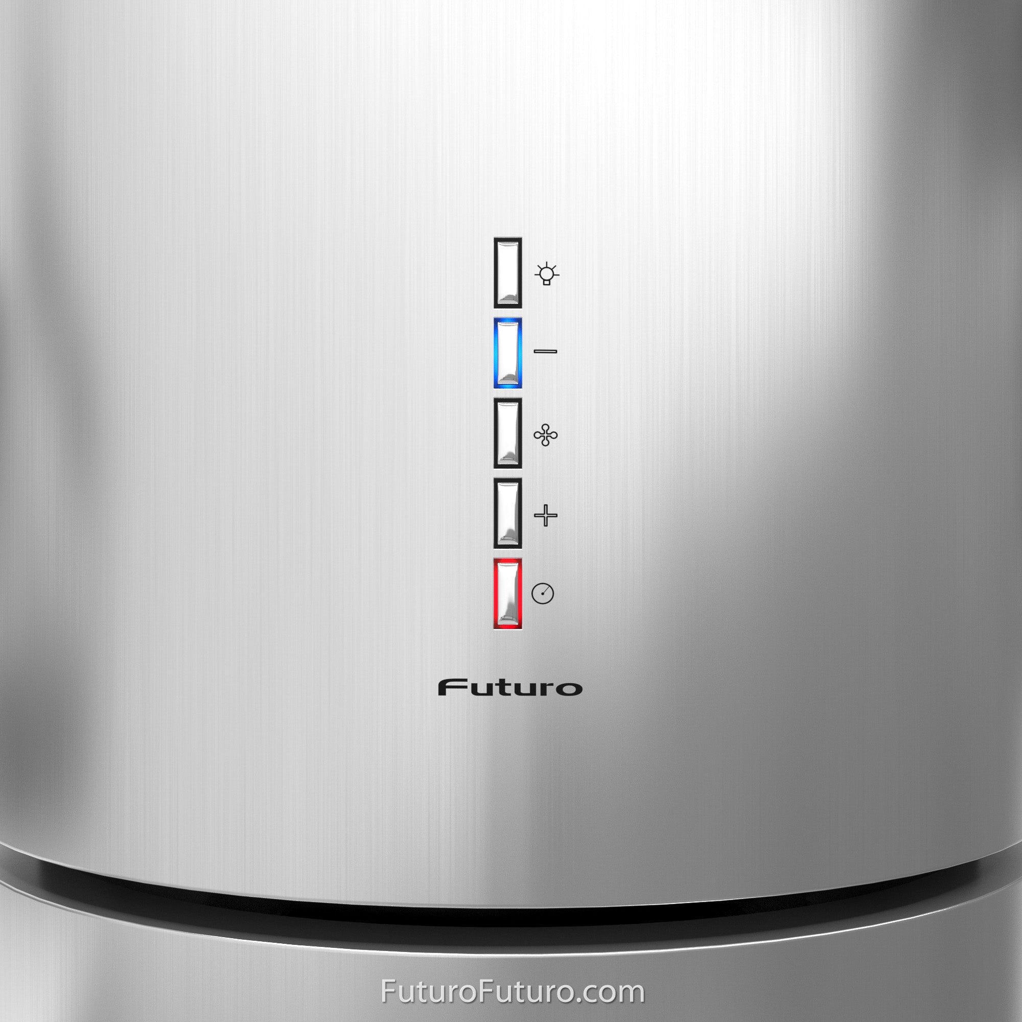 Futuro Jupiter 14 in. 940 CFM Stainless Steel Island Mount Range Hood With Color Options