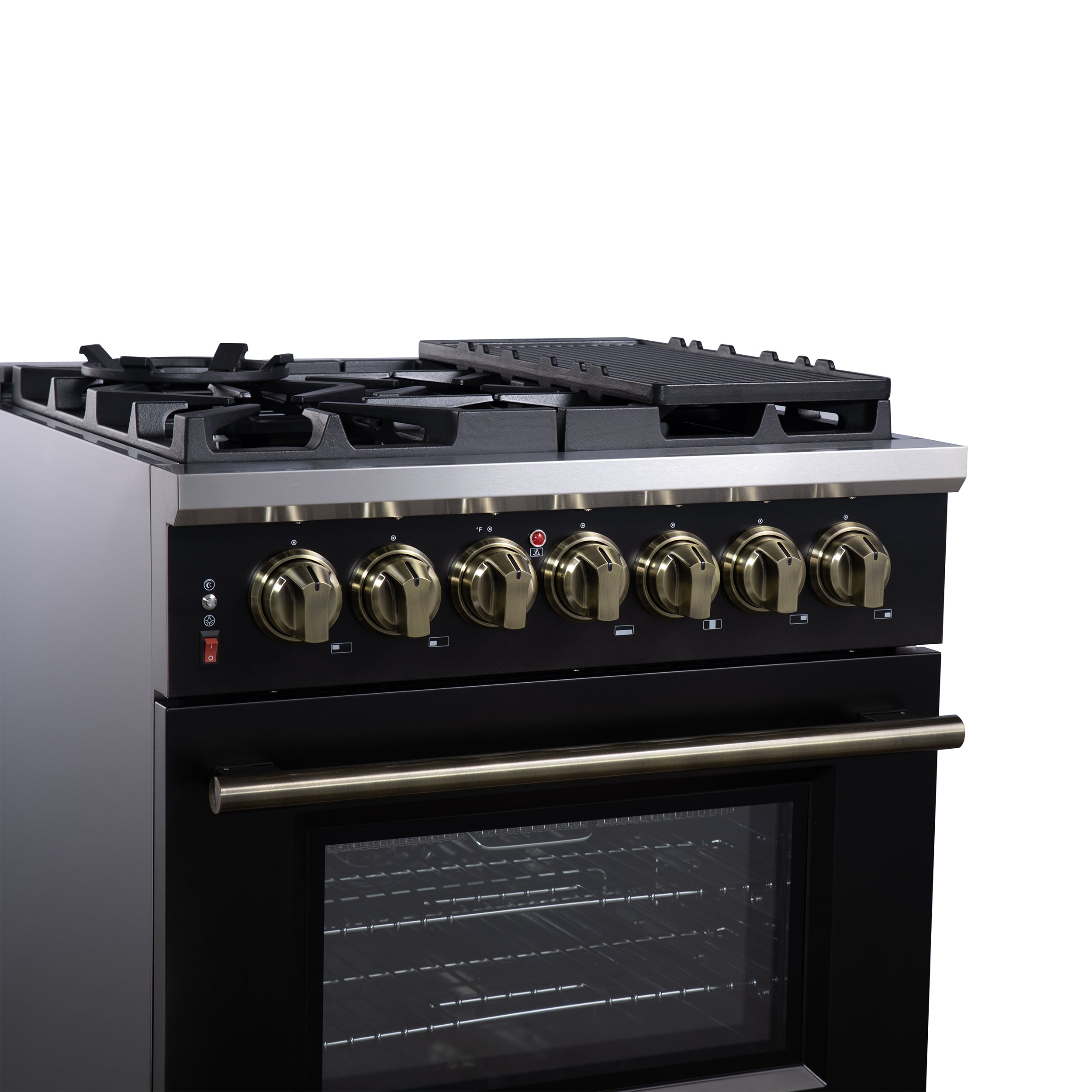 Forno Massimo 30 in. 4.32 cu. ft. 5-Burner Black Dual Fuel Range | FFSGS6125-30BLK