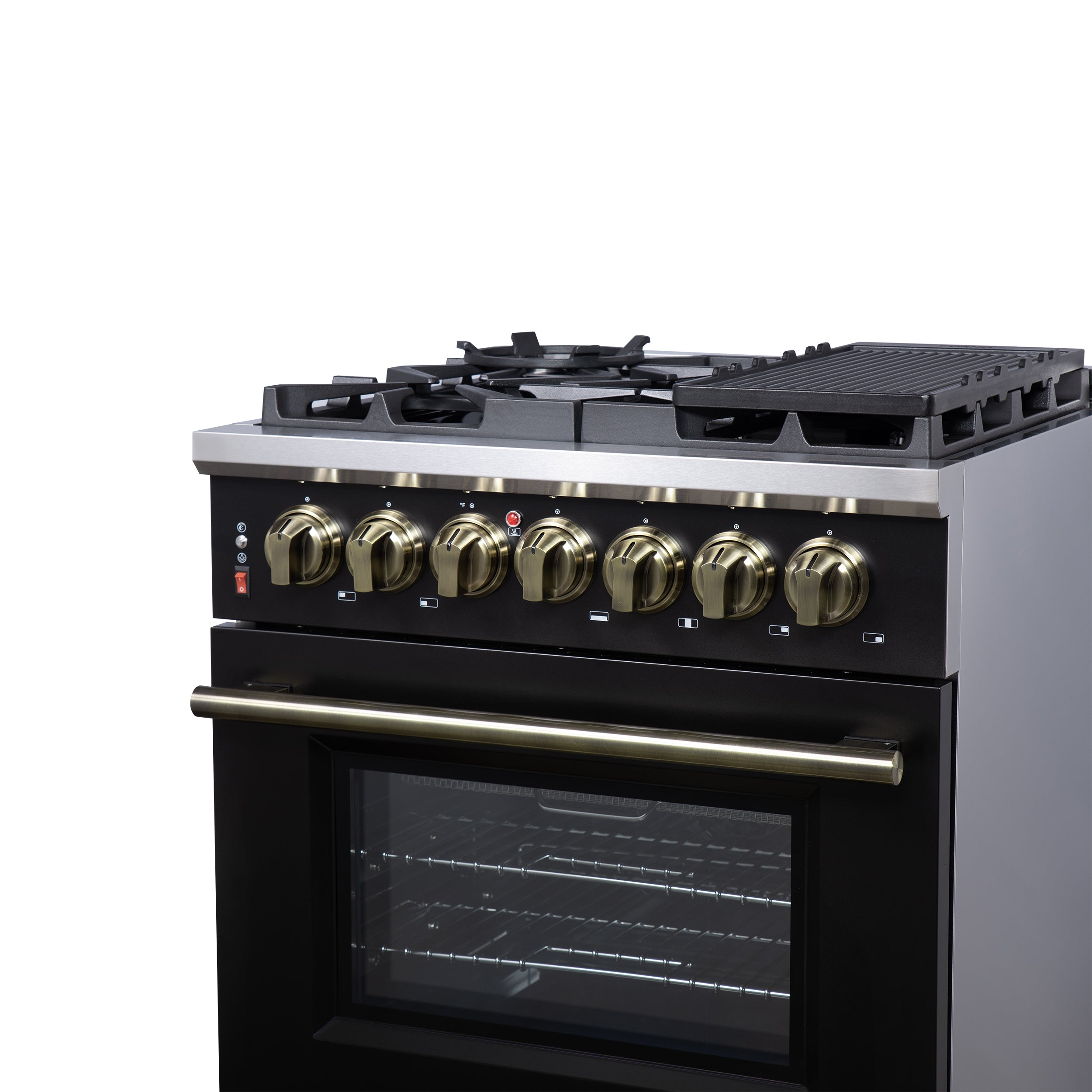 Forno Massimo 30 in. 4.32 cu. ft. 5-Burner Black Dual Fuel Range | FFSGS6125-30BLK