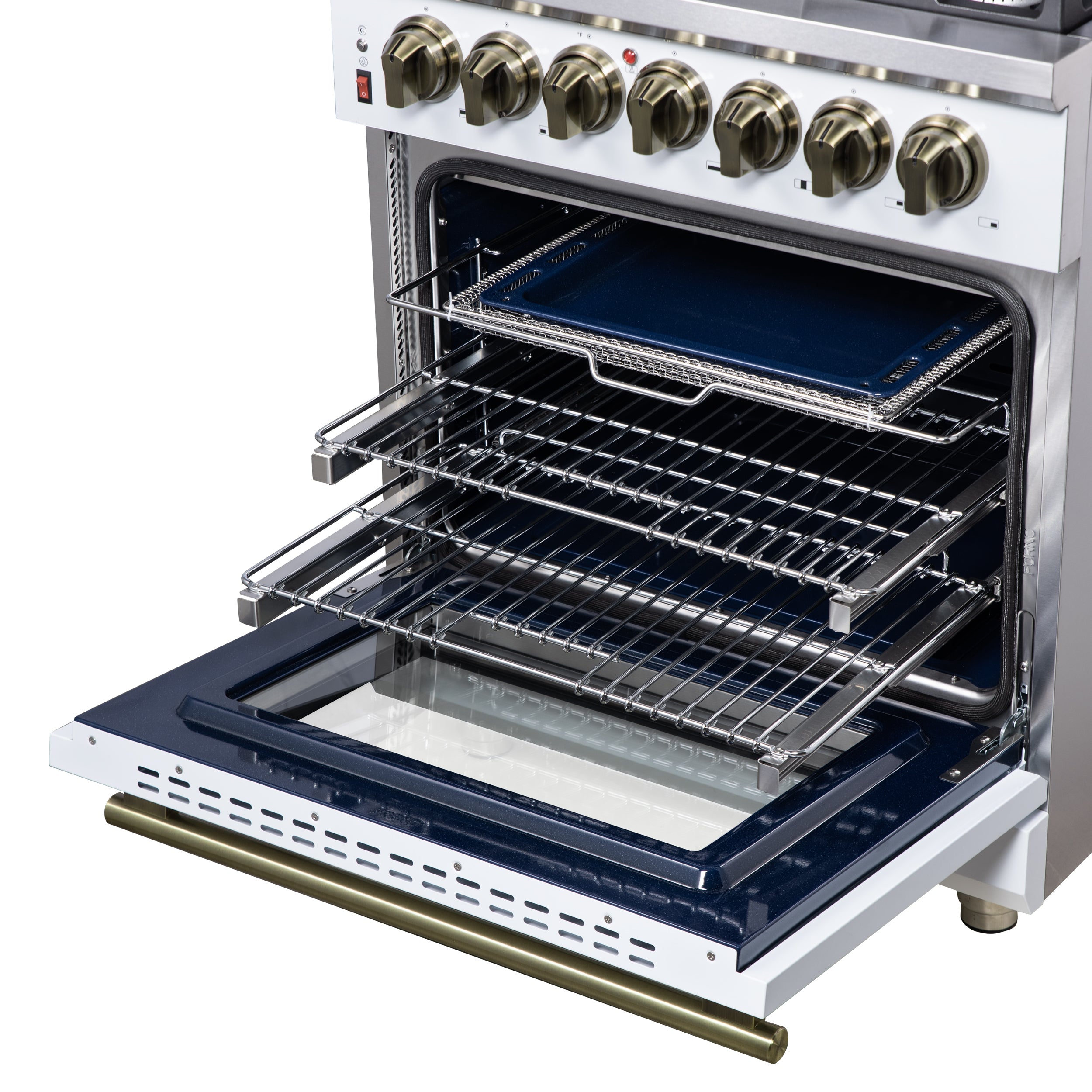 Forno Massimo 30 in. 4.32 cu. ft. 5-Burner White Dual Fuel Range | FFSGS6125-30WHT