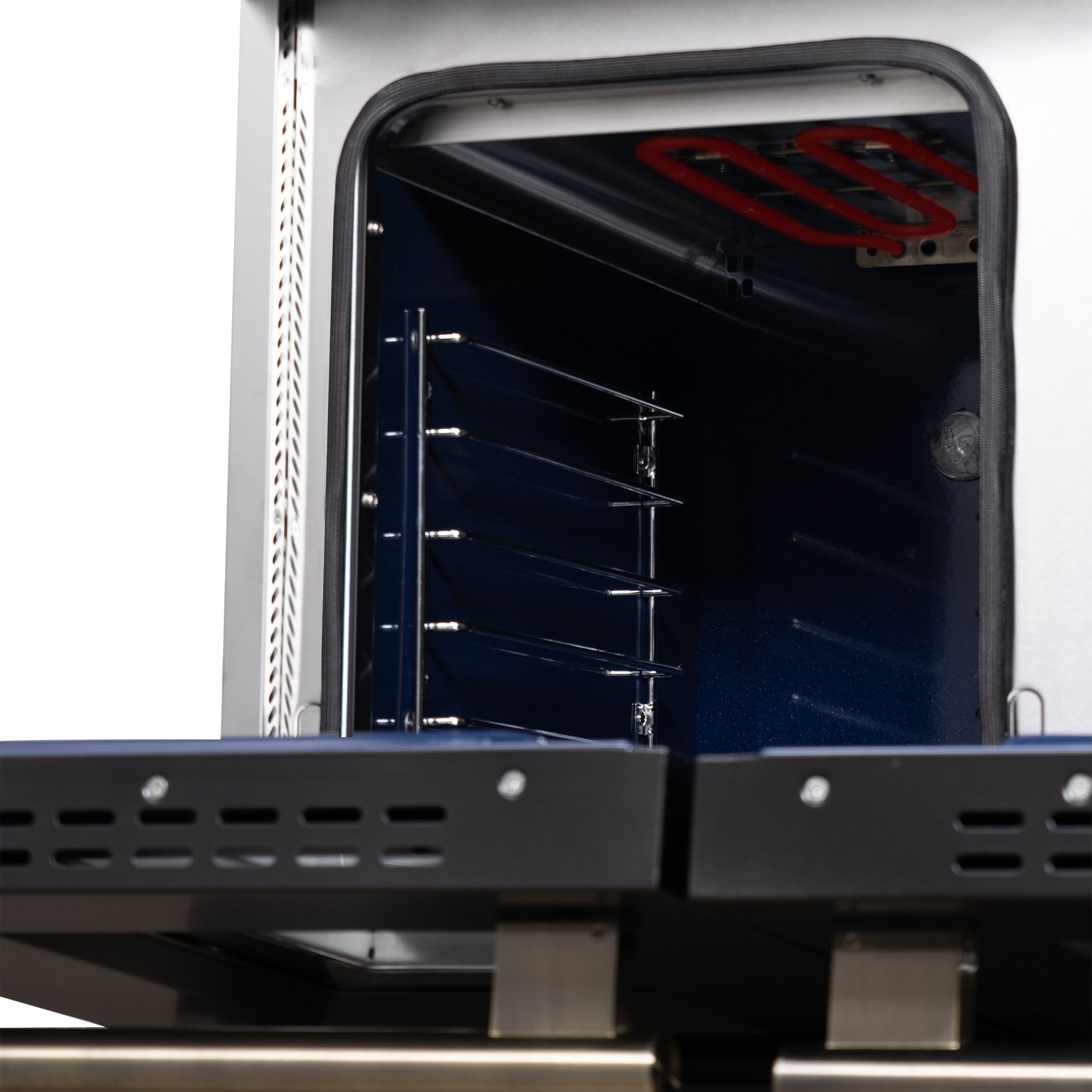 Forno Massimo 48 in. 6.58 cu. ft. 8-Burner Black Dual Fuel Range with Antique Brass Accents | FFSGS6125-48BLK