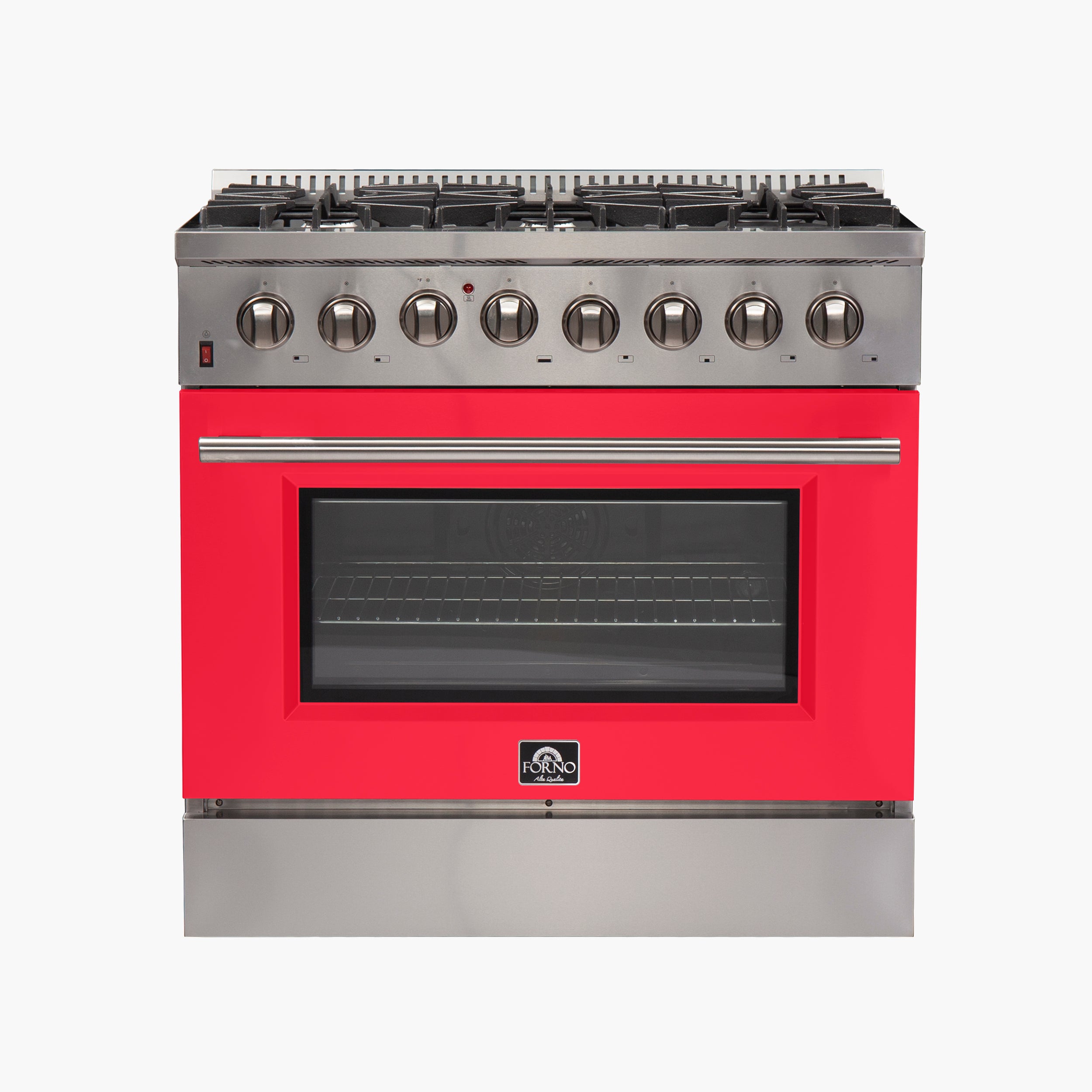 Forno Galiano 36 in. 5.26 cu. ft. 6-Burner Red Dual Fuel Range | FFSGS6156-36RED
