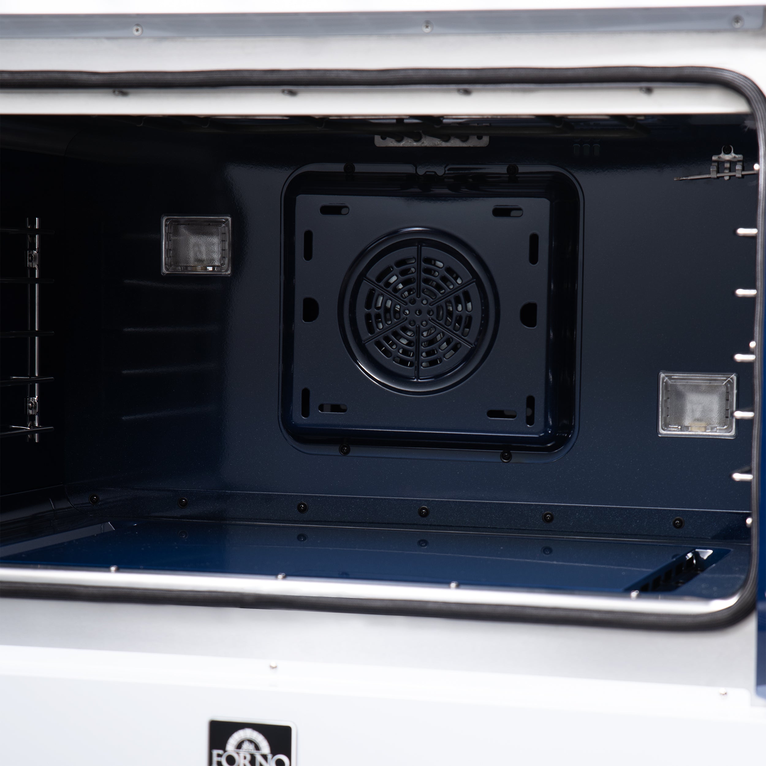 Forno Capriasca 36 in. 5.36 cu. ft. 6-Burner White French Door Dual Fuel Range with Antique Brass Accents | FFSGS6387-36WHT