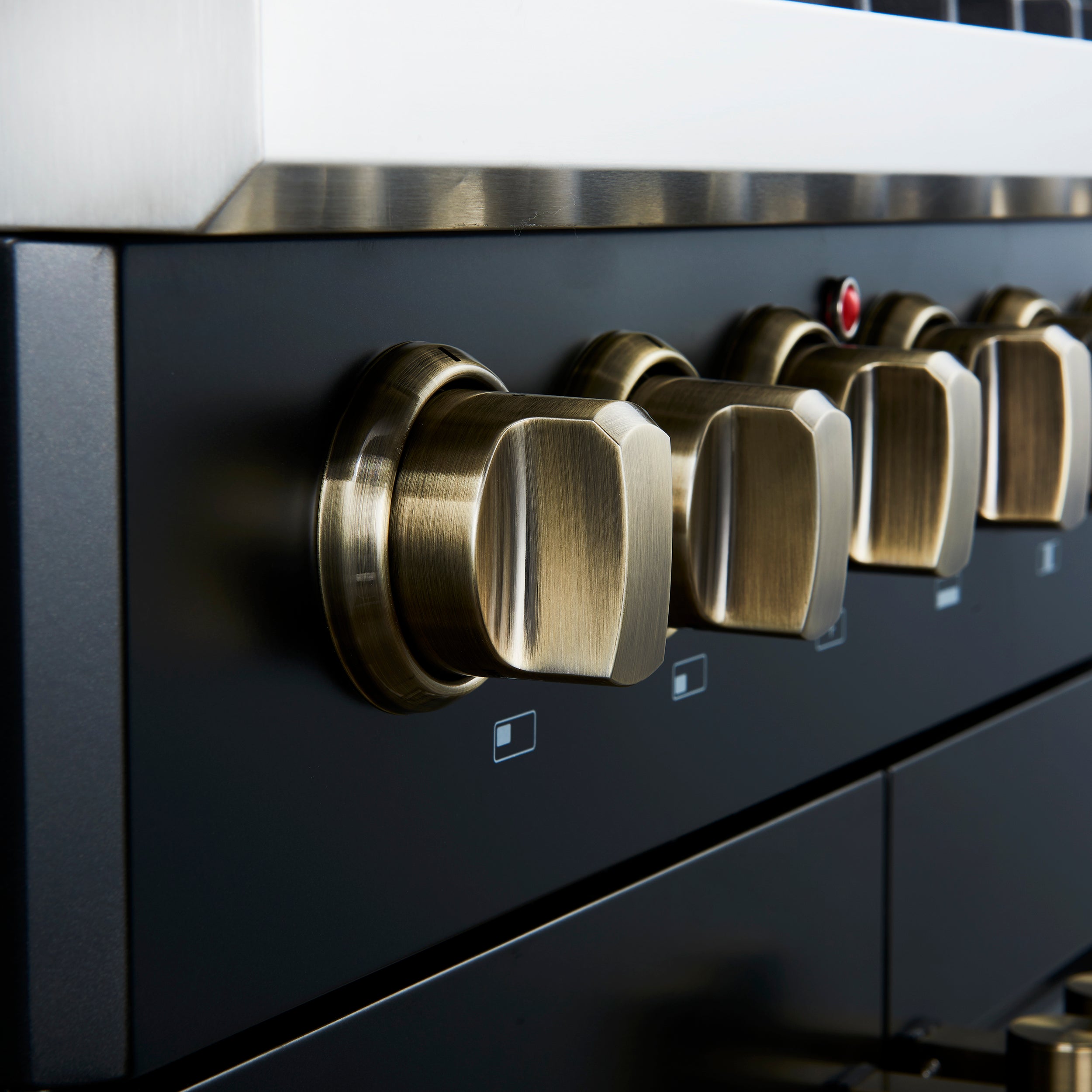 Forno Galiano 30 in. 4.32 cu. ft. 5-Burner Black French Door Dual Fuel Range with Antique Brass Accents | FFSGS6356-30BLK