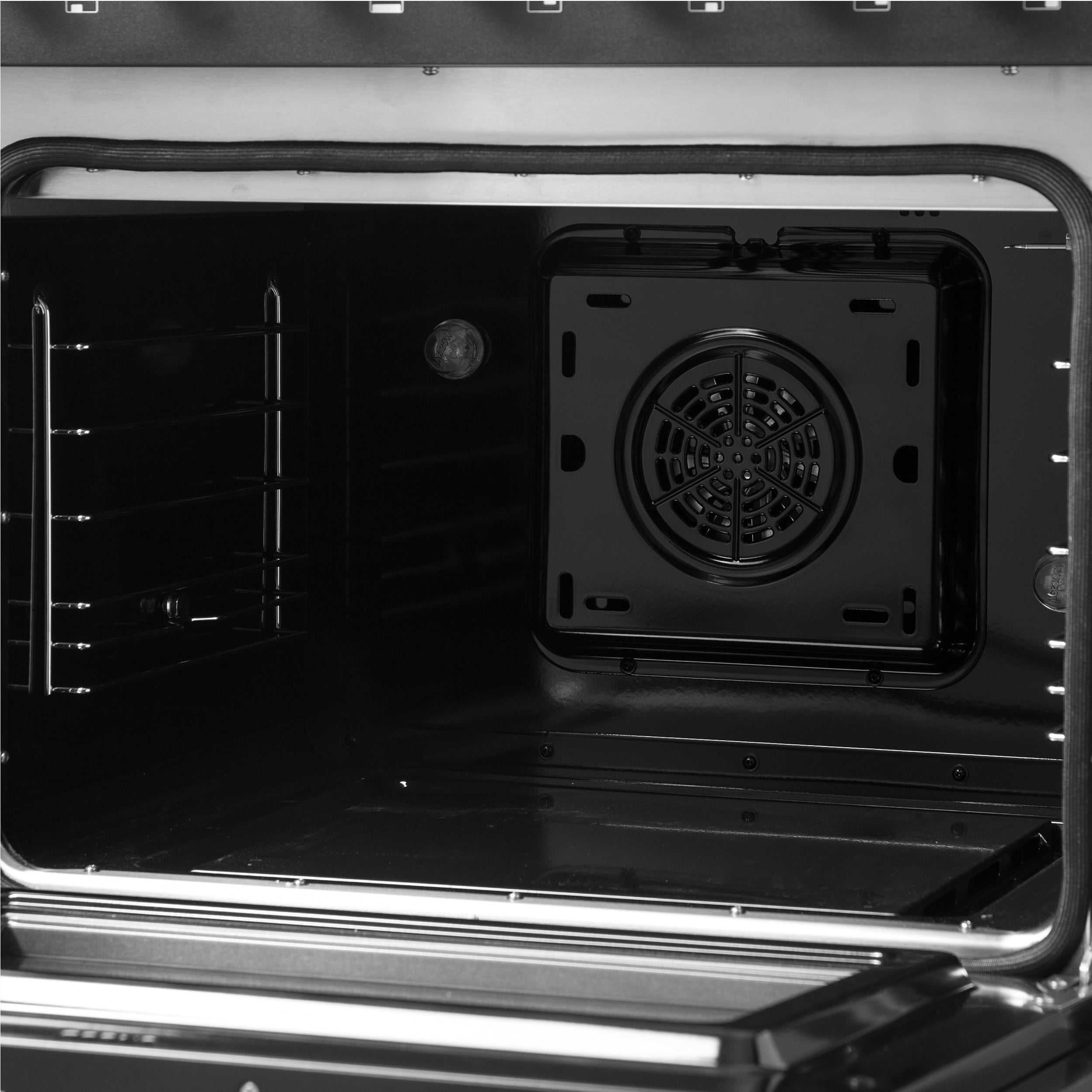 Forno Galiano 48 in. 6.58 cu. ft. 8-Burner Black French Door Dual Fuel Range with Antique Brass Accents | FFSGS6356-48BLK