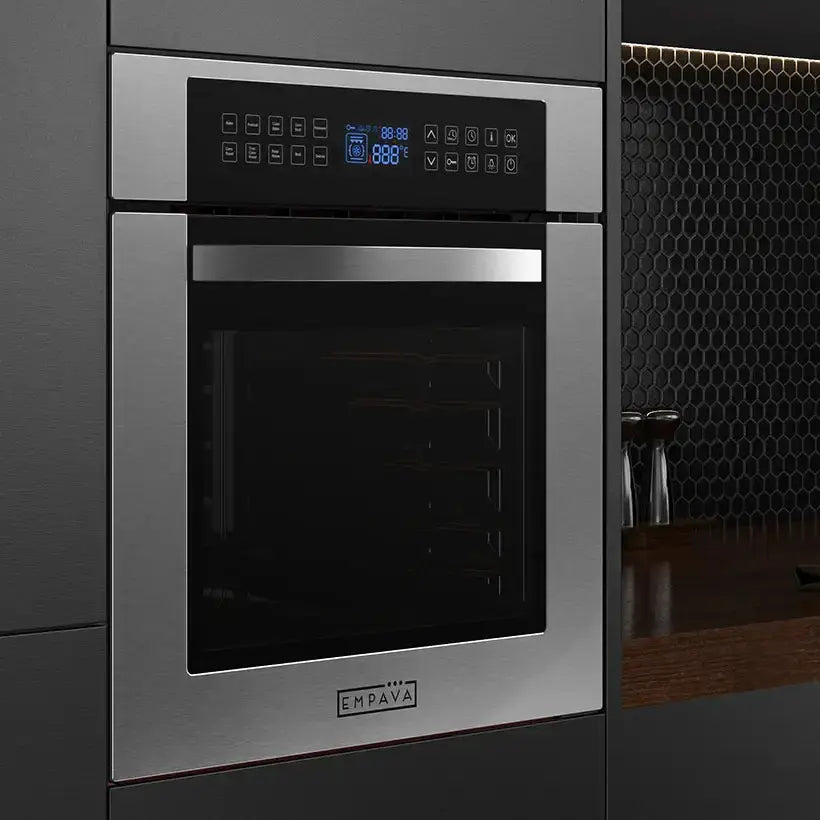 Empava 24 In. 2.3 cu. Ft. Stainless Steel Electric Single Wall Oven | EMPV-24WOC02