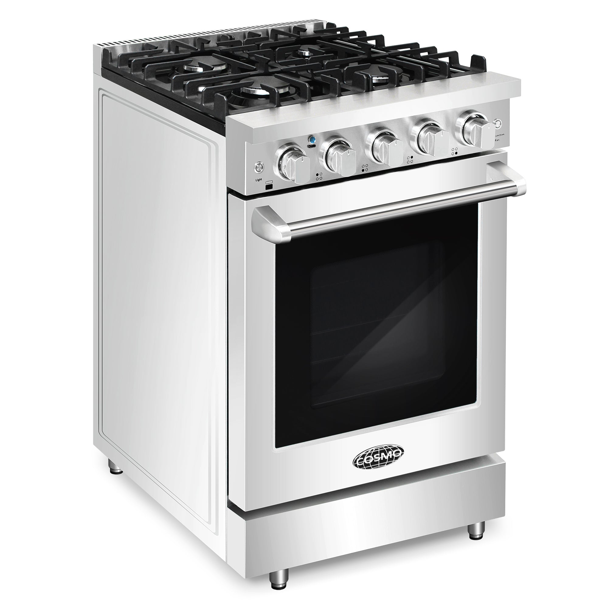 Cosmo Haven 24 in. 3.73 cu. ft. 4-Burner Stainless Steel Gas Range | COS-EPGR244