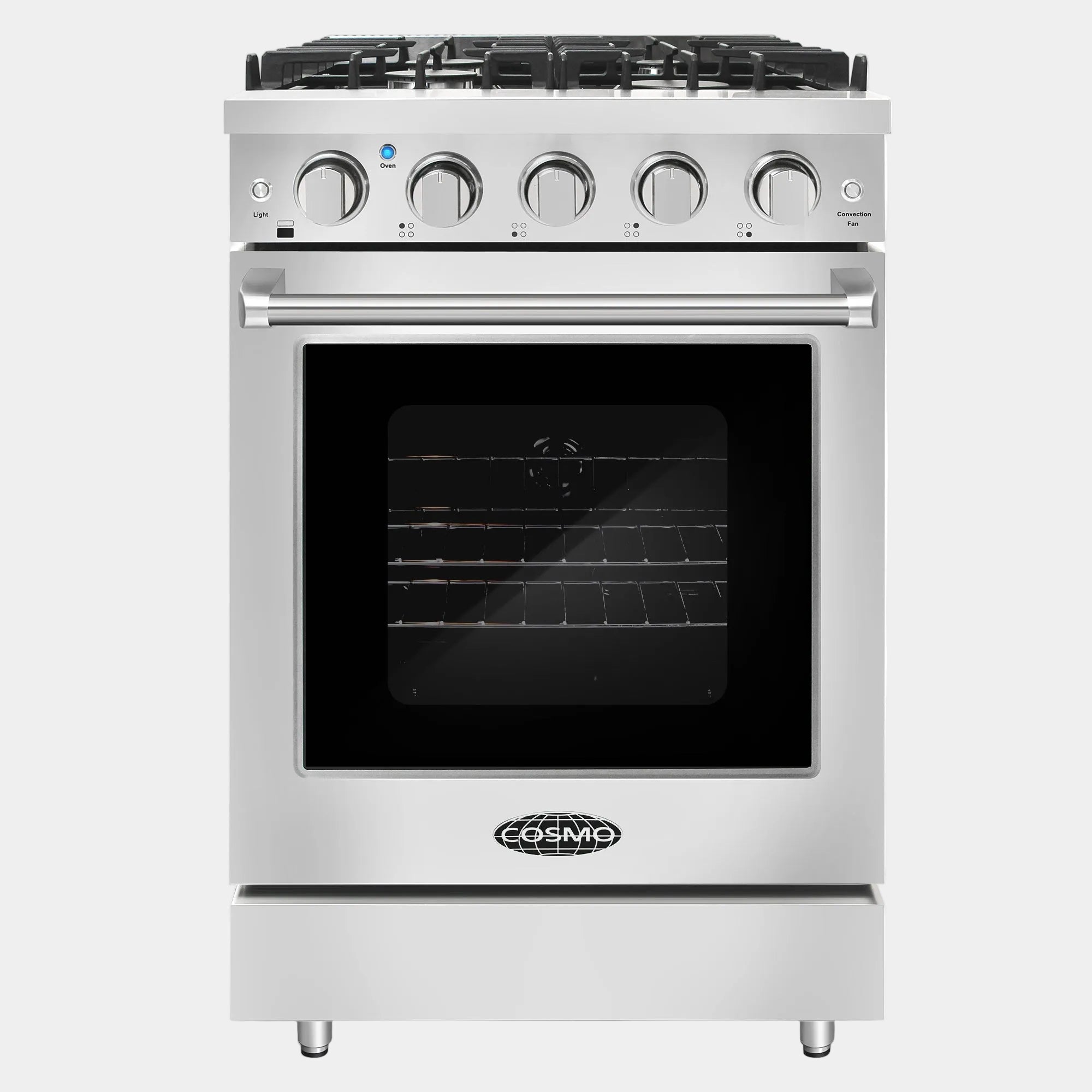 Cosmo Haven 24 in. 3.73 cu. ft. 4-Burner Stainless Steel Gas Range | COS-EPGR244
