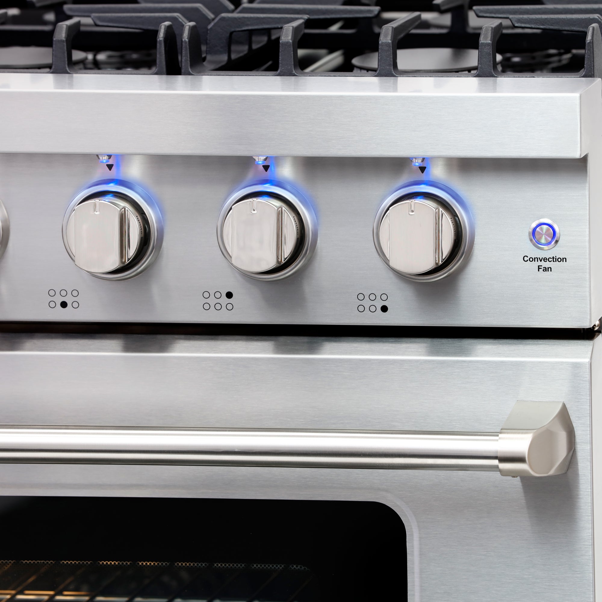Cosmo Haven 36 in. 6.0 cu. ft. 5-Burner Stainless Steel Gas Range with Knob LEDs and Storage Drawer | COS-EPGR366