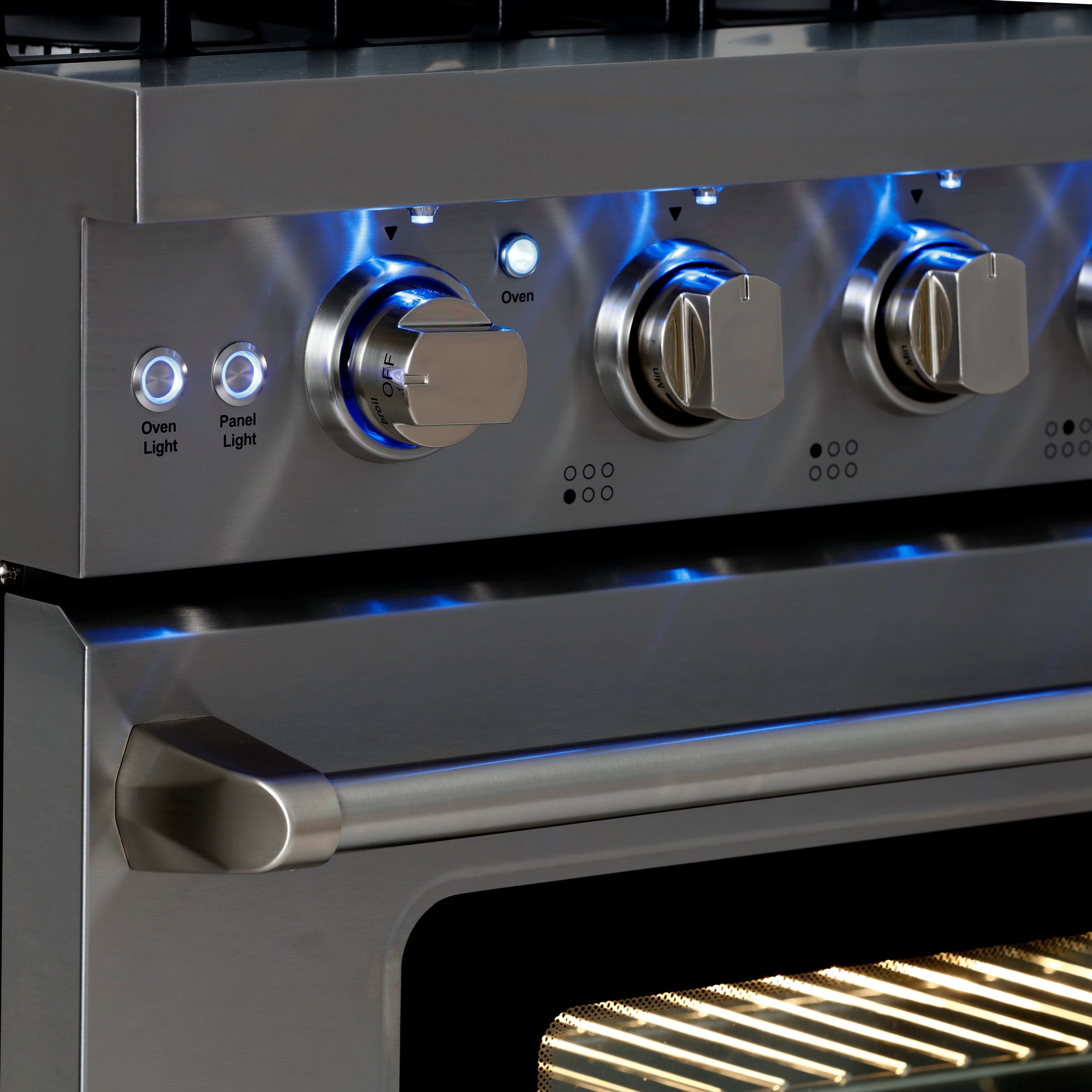 Cosmo Haven 36 in. 6.0 cu. ft. 5-Burner Stainless Steel Gas Range with Knob LEDs and Storage Drawer | COS-EPGR366