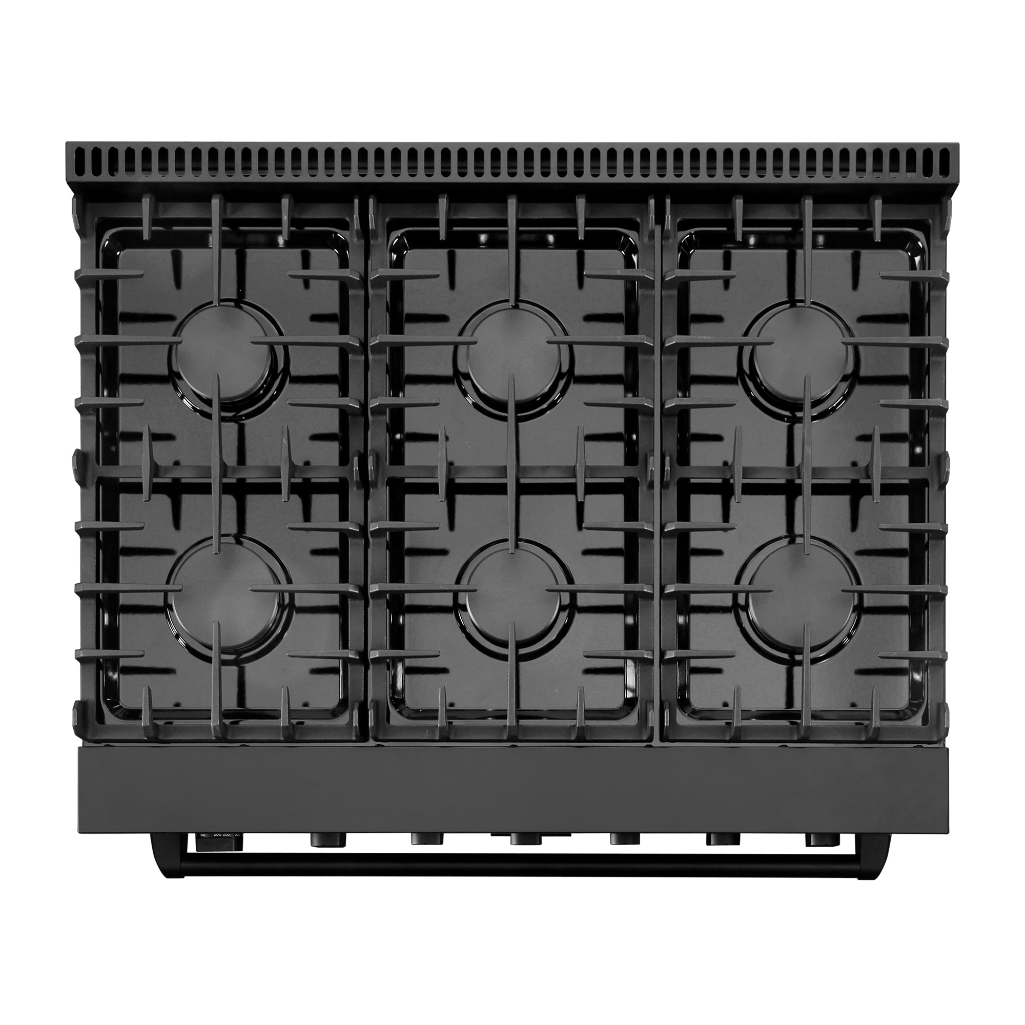 Cosmo Haven 36 in. 6.0 cu. ft. 6-Burner Black Gas Range with Knob LEDs and Storage Drawer | COS-EPGR366-BK