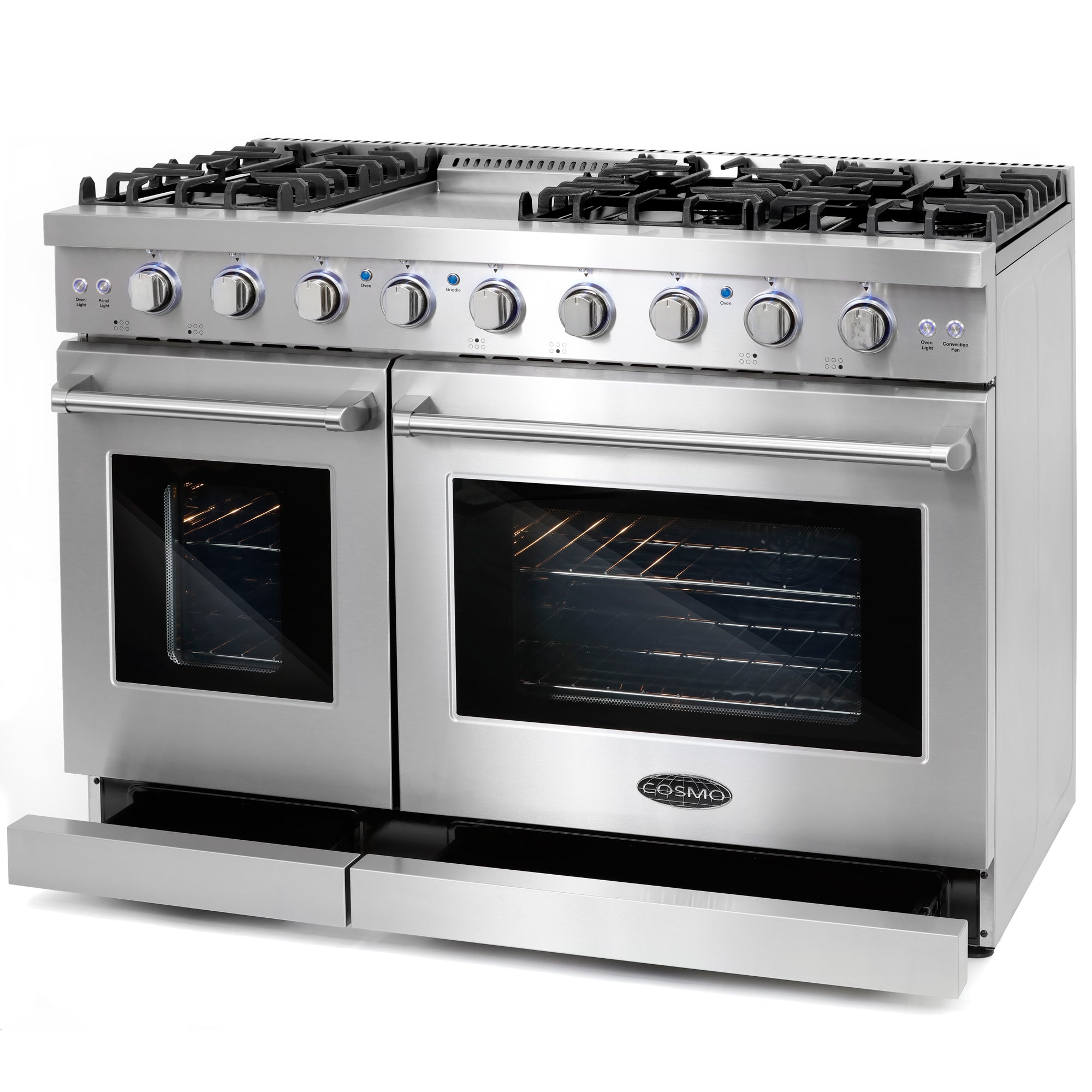 Cosmo Package - 48 in. Gas Range, Dishwasher and Refrigerator | COS-3PKG-103