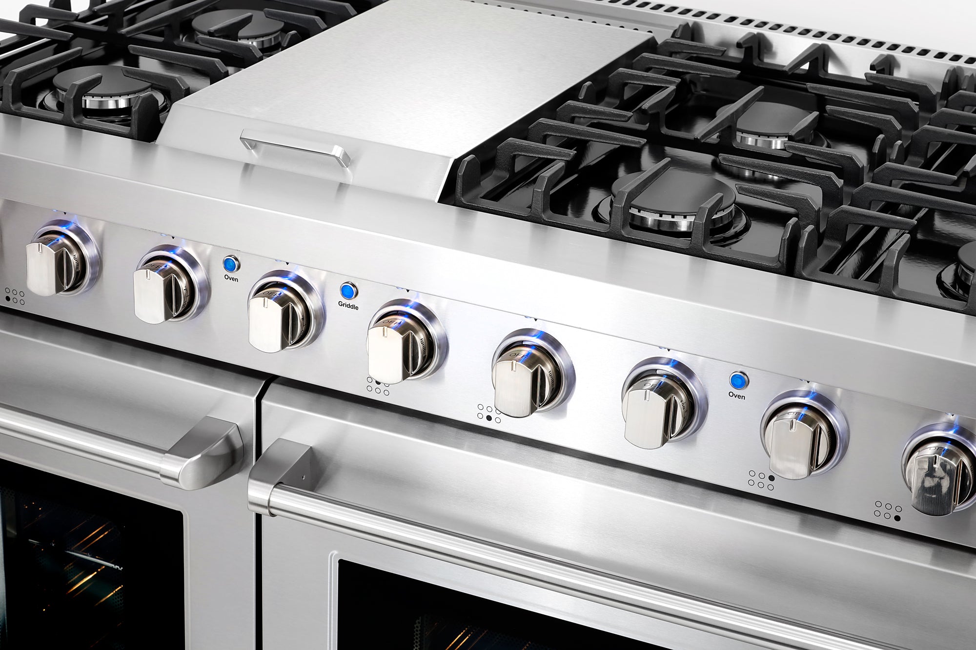 Cosmo Haven 48 in. 6.8 cu. ft. 6-Burner Stainless Steel Gas Range with Griddle | COS-EPGR486G