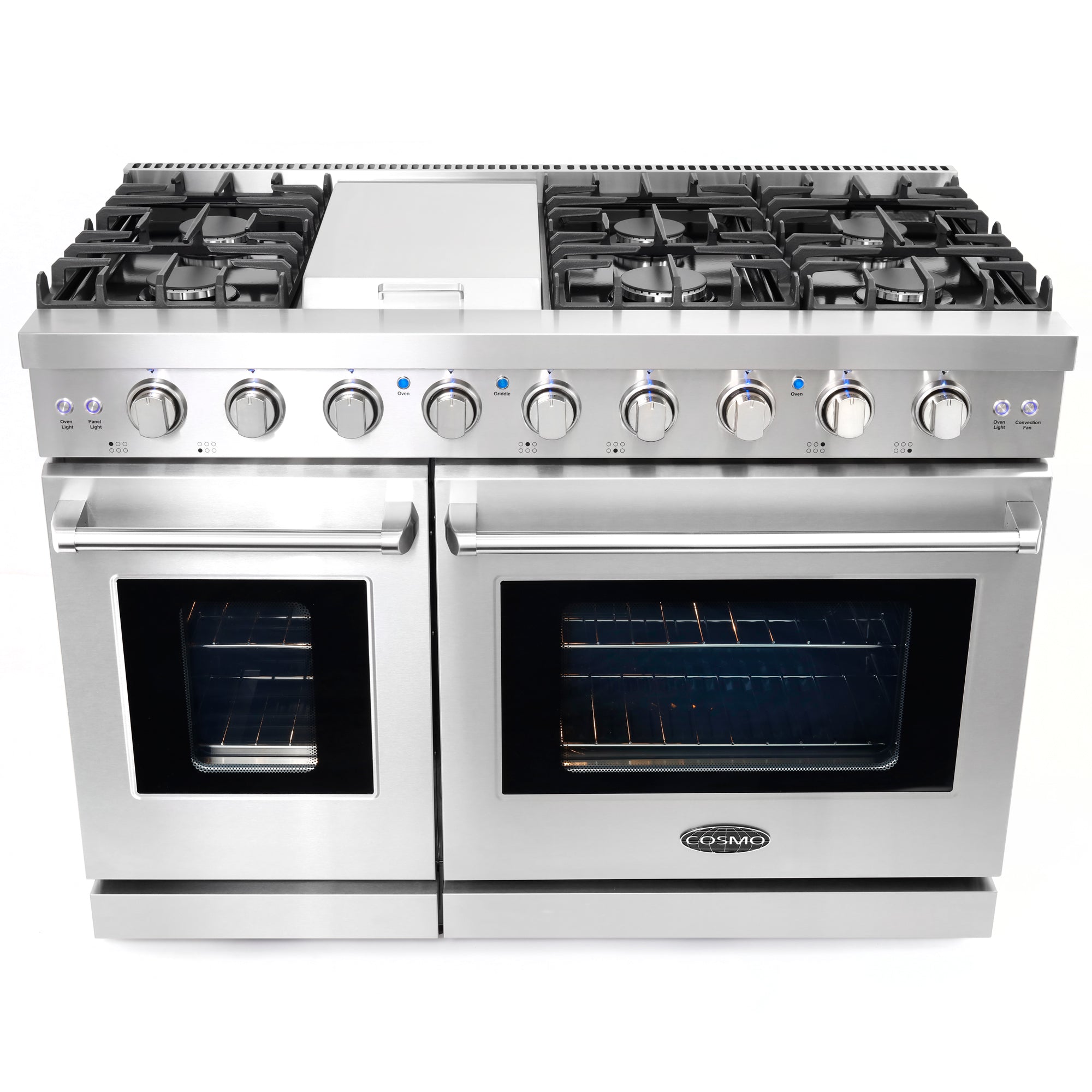 Cosmo Haven 48 in. 6.8 cu. ft. 6-Burner Stainless Steel Gas Range with Griddle | COS-EPGR486G