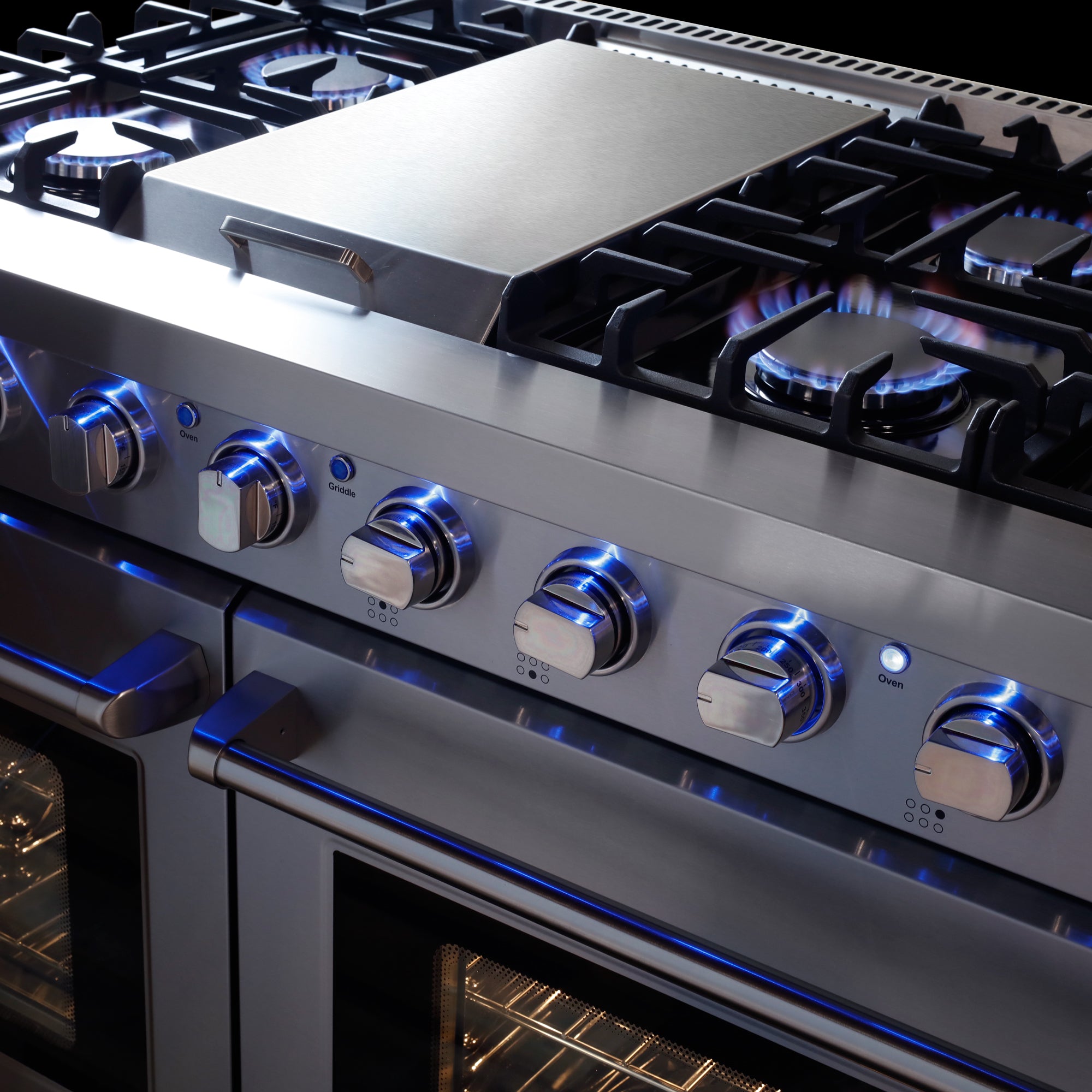 Cosmo Haven 48 in. 6.8 cu. ft. 6-Burner Stainless Steel Gas Range with Griddle | COS-EPGR486G