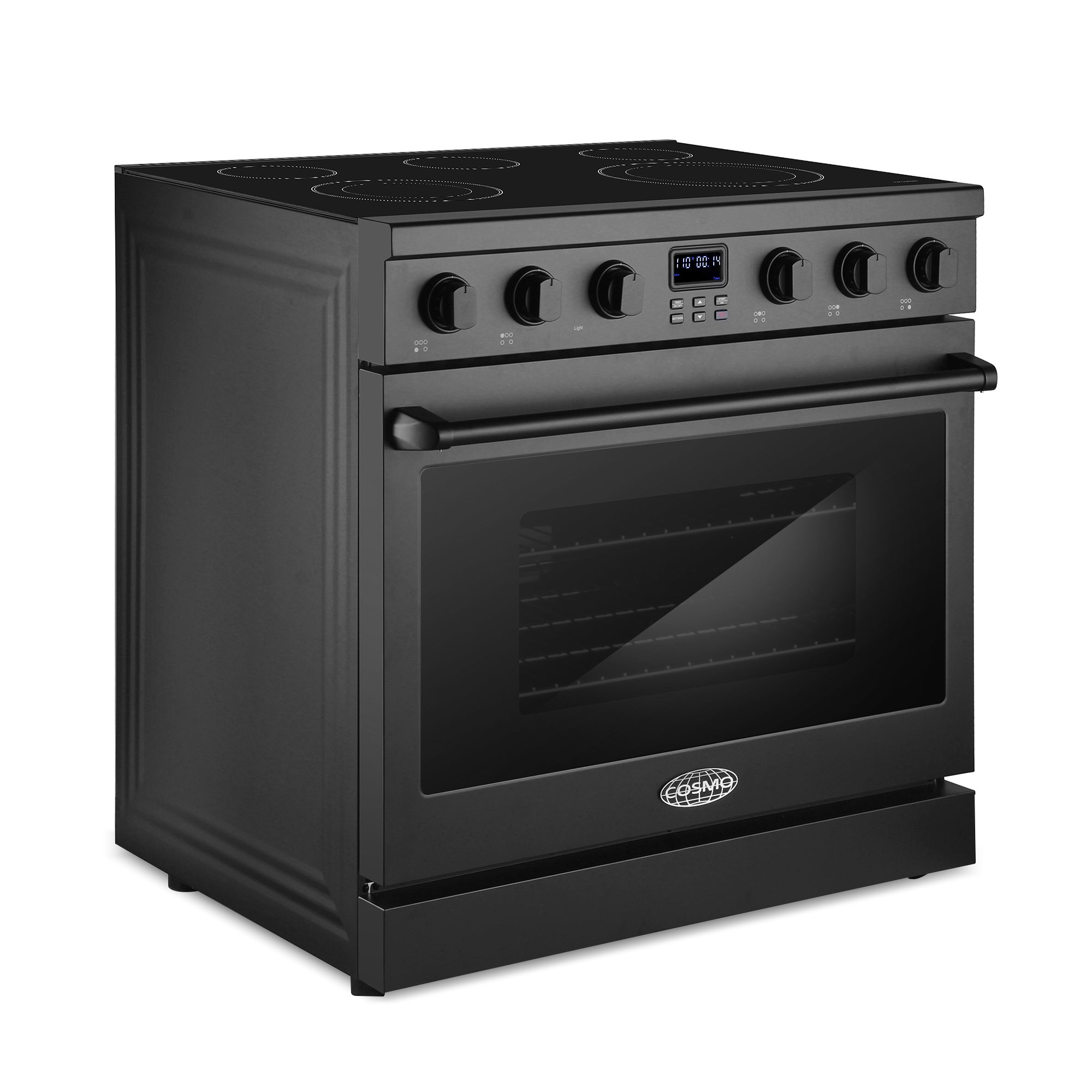 Cosmo Haven 36 in. 6.1 cu. ft. Black Electric Range with 5 Burners | COS-ERC365KBD-BK