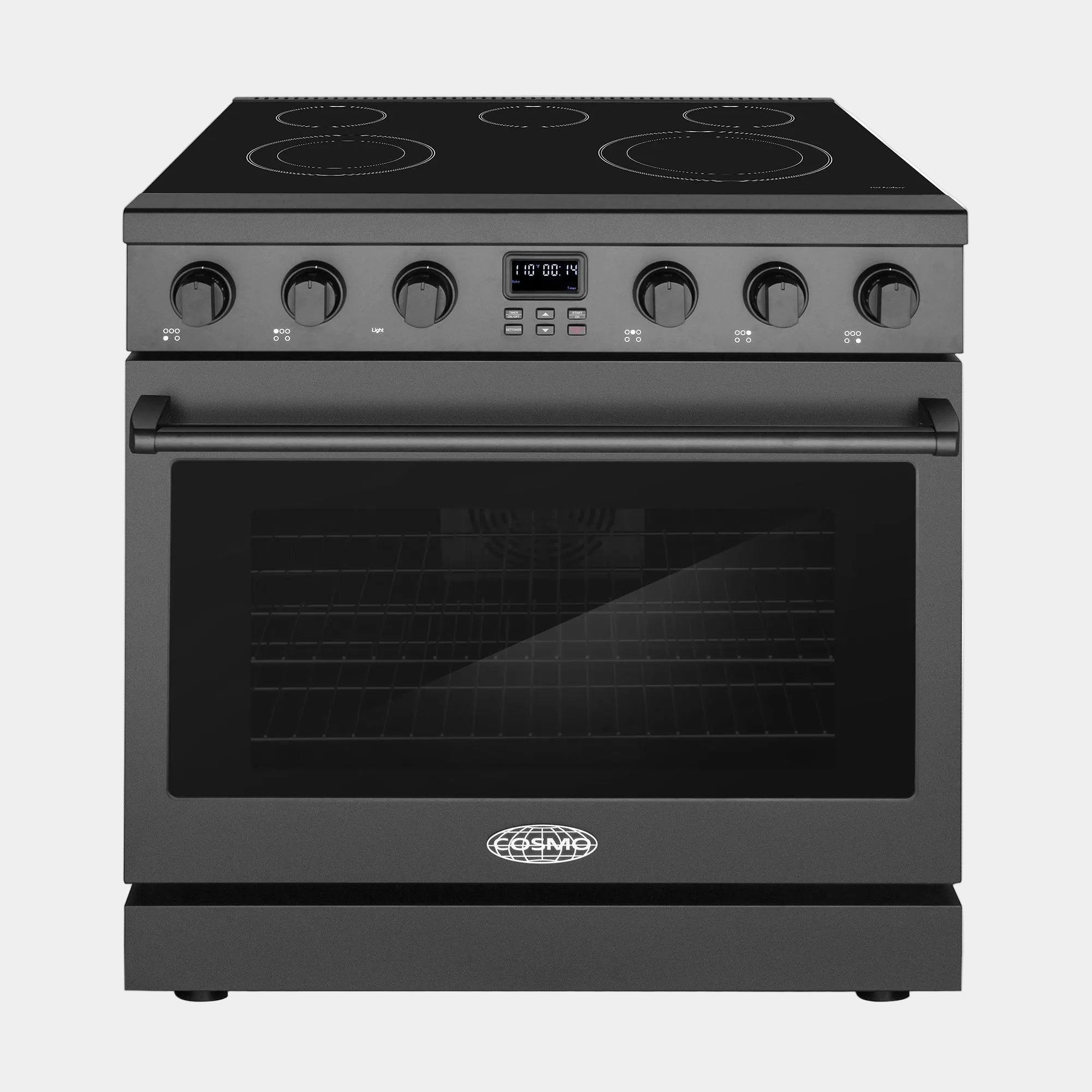 Cosmo Haven 36 in. 6.1 cu. ft. Black Electric Range with 5 Burners | COS-ERC365KBD-BK