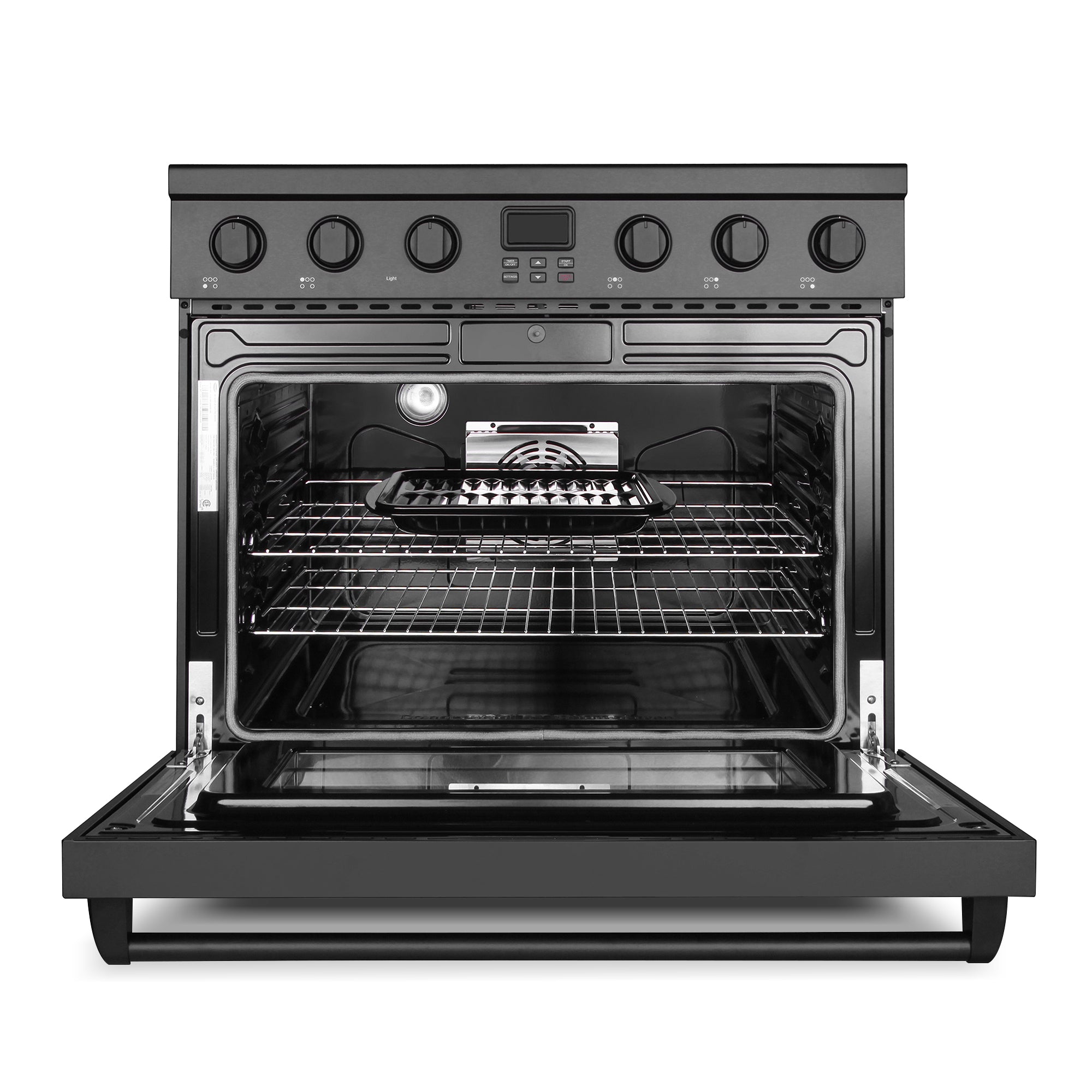 Cosmo Haven 36 in. 6.1 cu. ft. Black Electric Range with 5 Burners | COS-ERC365KBD-BK
