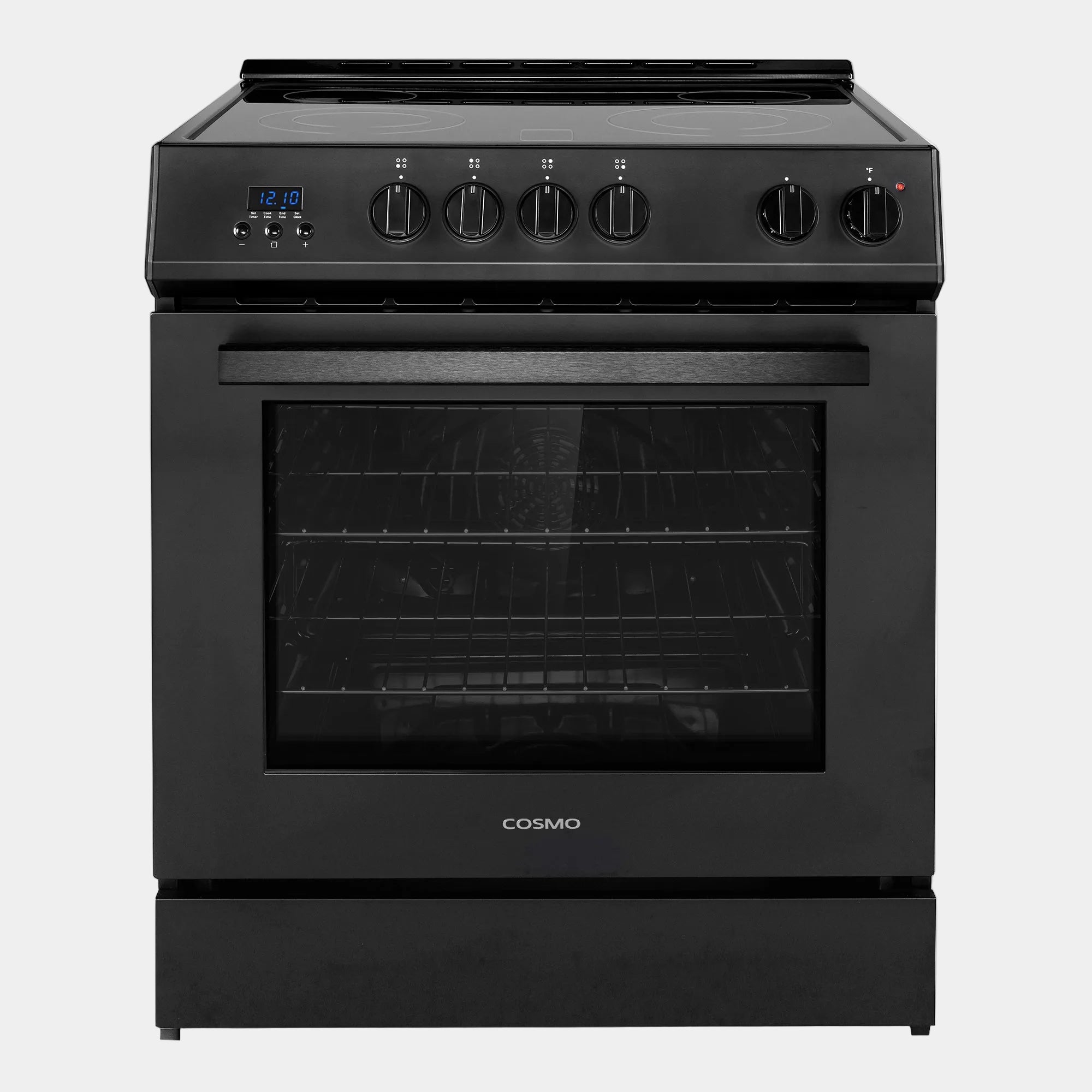 Cosmo Stellar 30 in. 5.0 cu. ft. Black Electric Range with 4 Burners | COS-ERD304K-BK