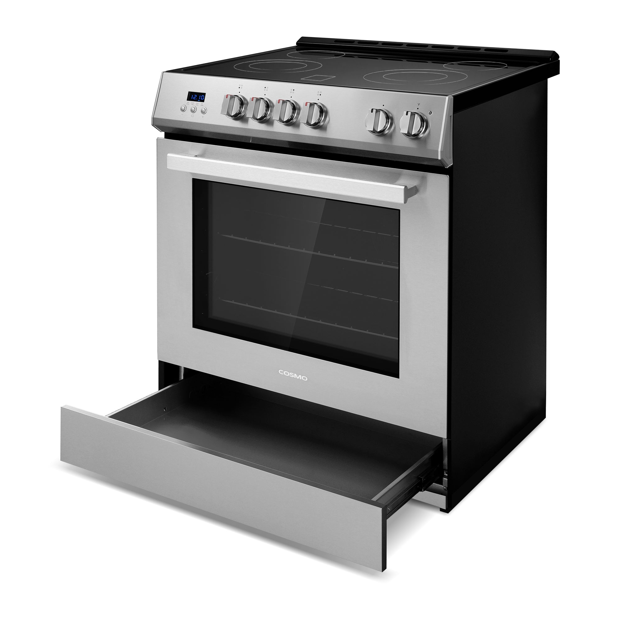 Cosmo Stellar 30 in. 5.0 cu. ft. Stainless Steel Electric Range with 4 Burners | COS-ERD304K